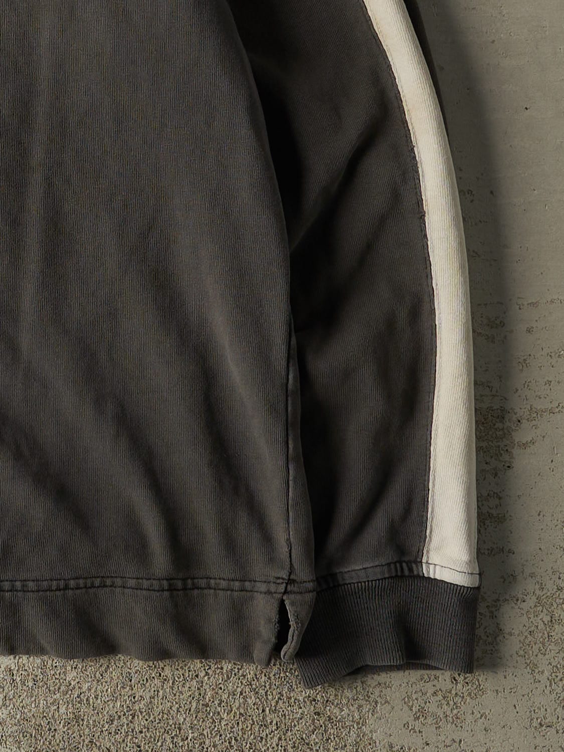 Vintage Y2K Charcoal Grey Roots Athletics Quarter Zip Sweater (XL)