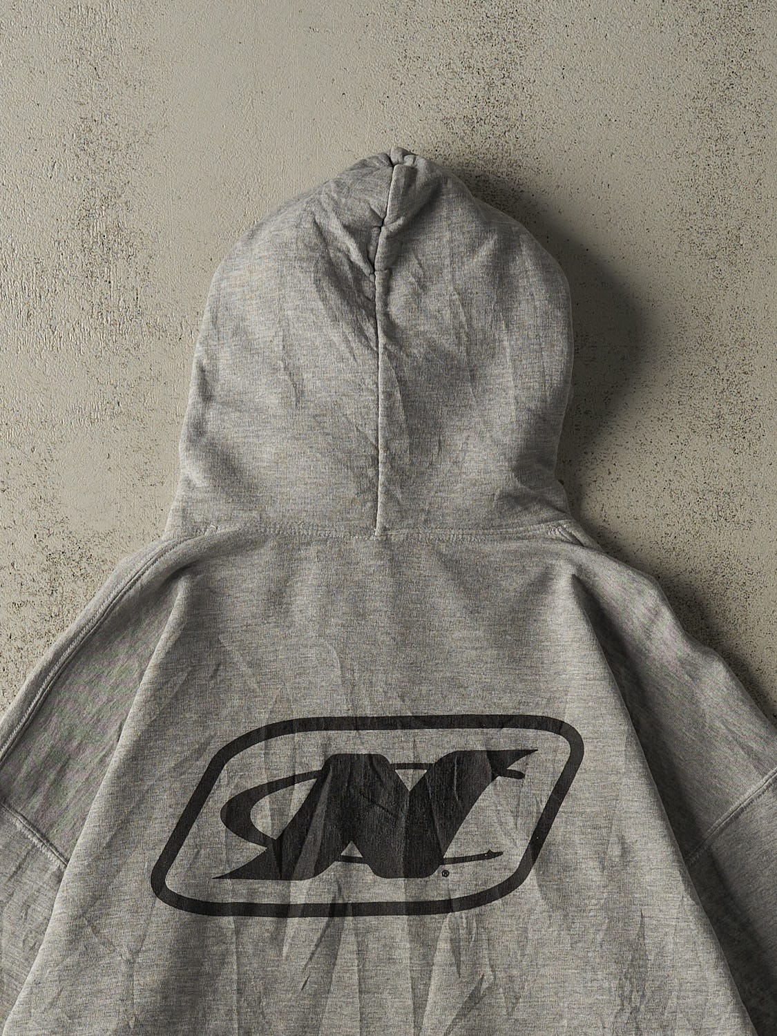 Vintage Y2K Grey Nautique Hoodie (XL)