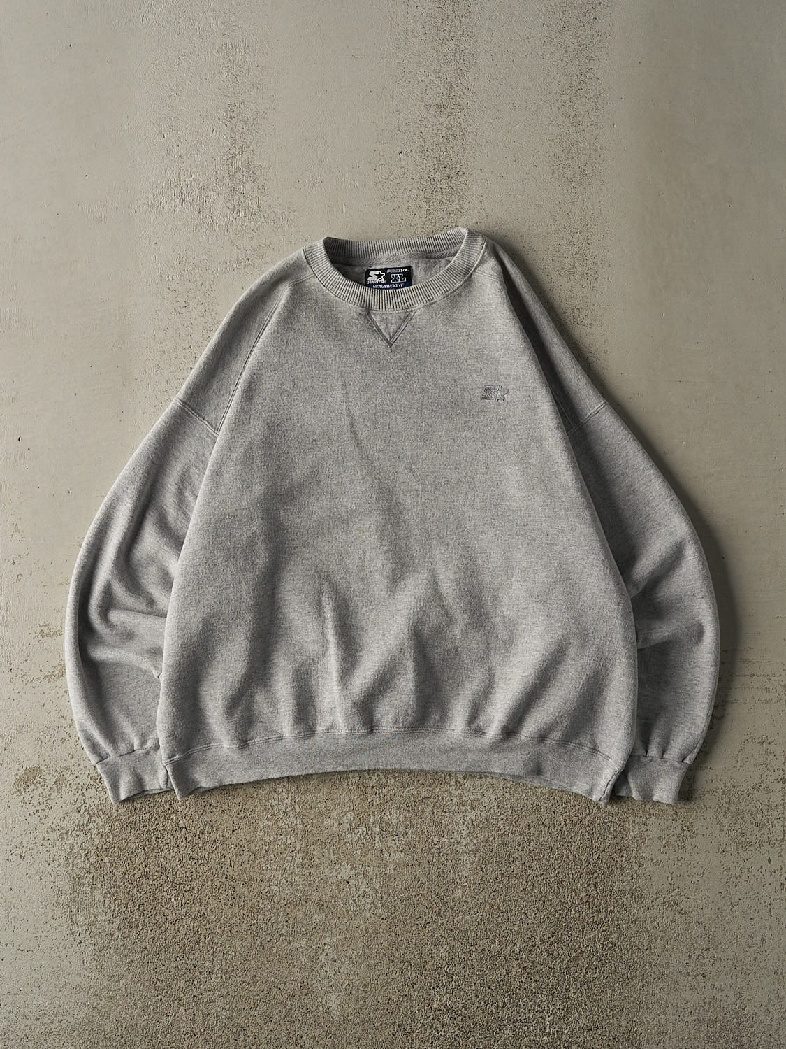 Vintage Y2K Grey Starter Embroidered Crewneck (L/XL)