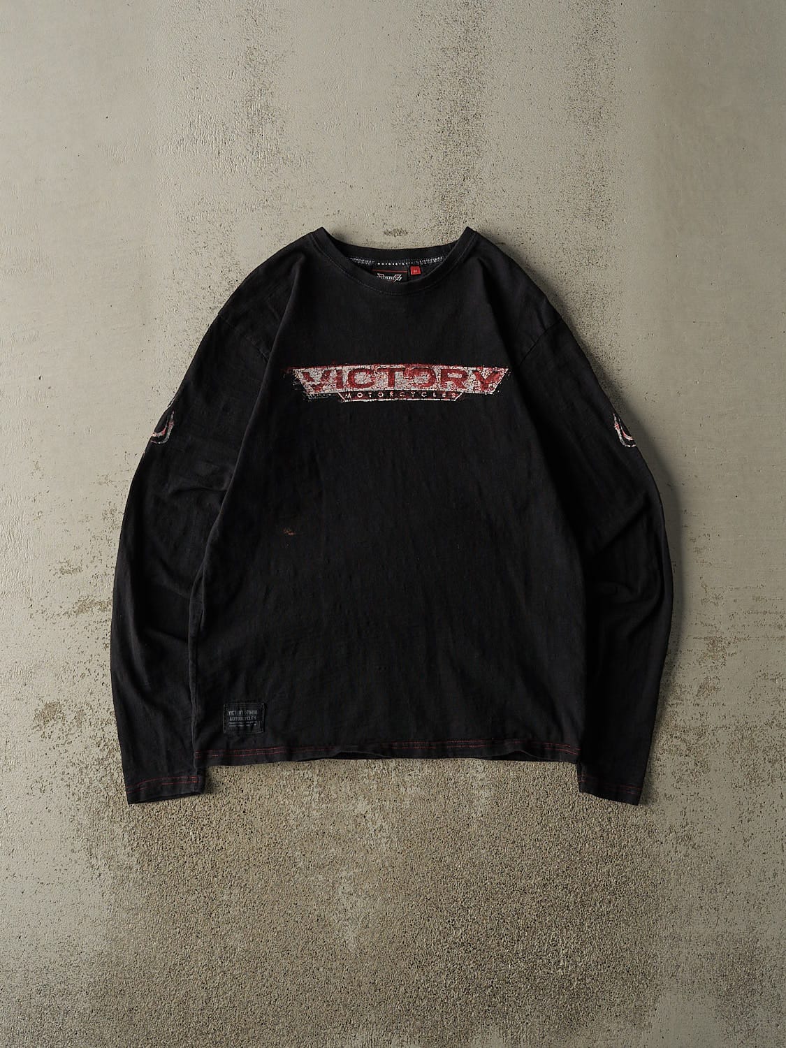 Vintage Y2K Black Victory Motorcycles Long Sleeve (S/M)