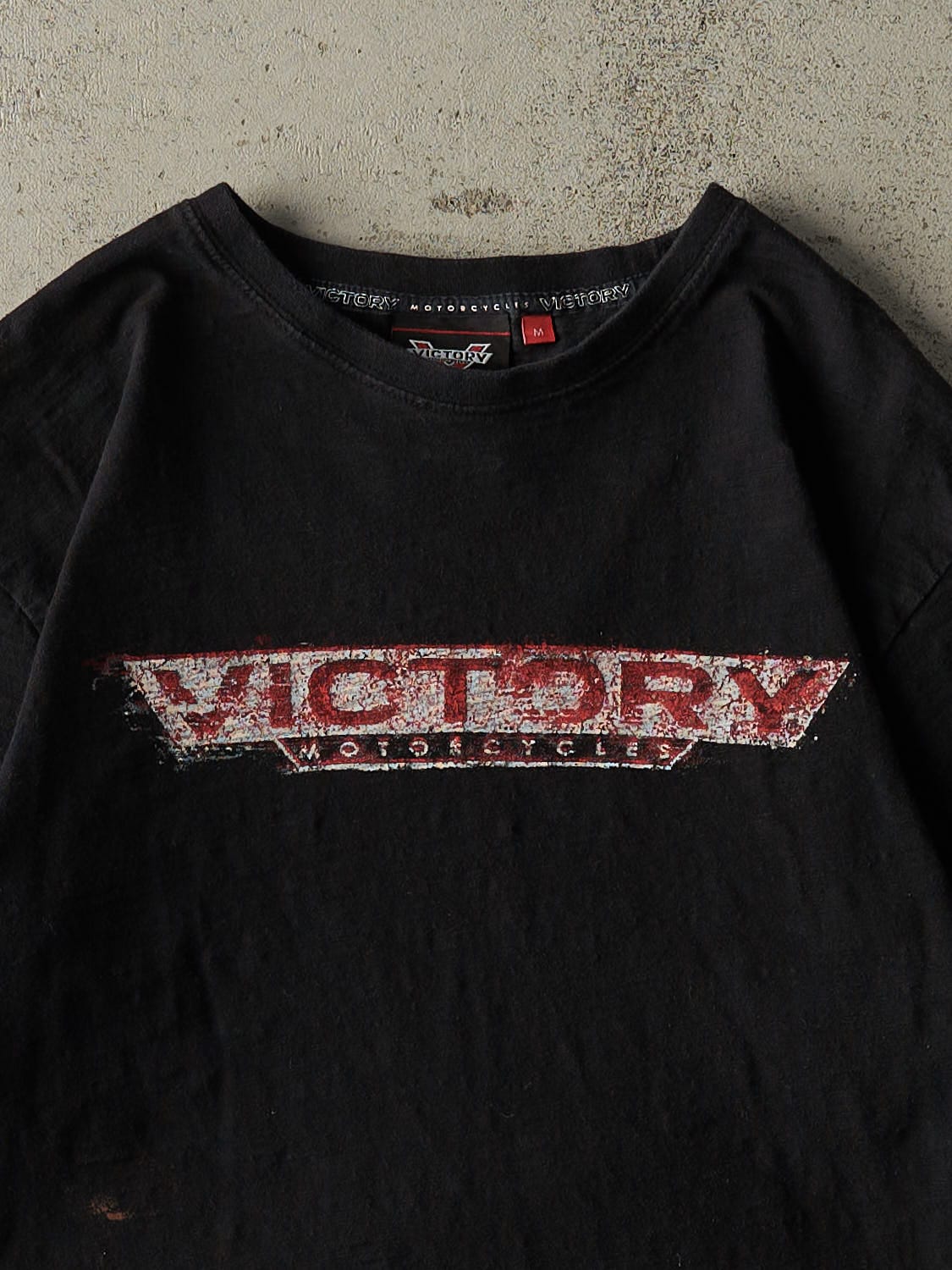 Vintage Y2K Black Victory Motorcycles Long Sleeve (S/M)