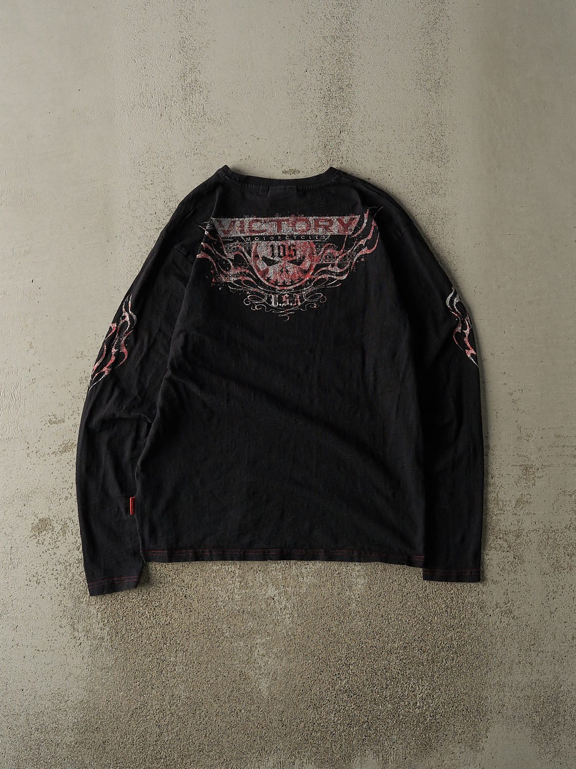 Vintage Y2K Black Victory Motorcycles Long Sleeve (S/M)