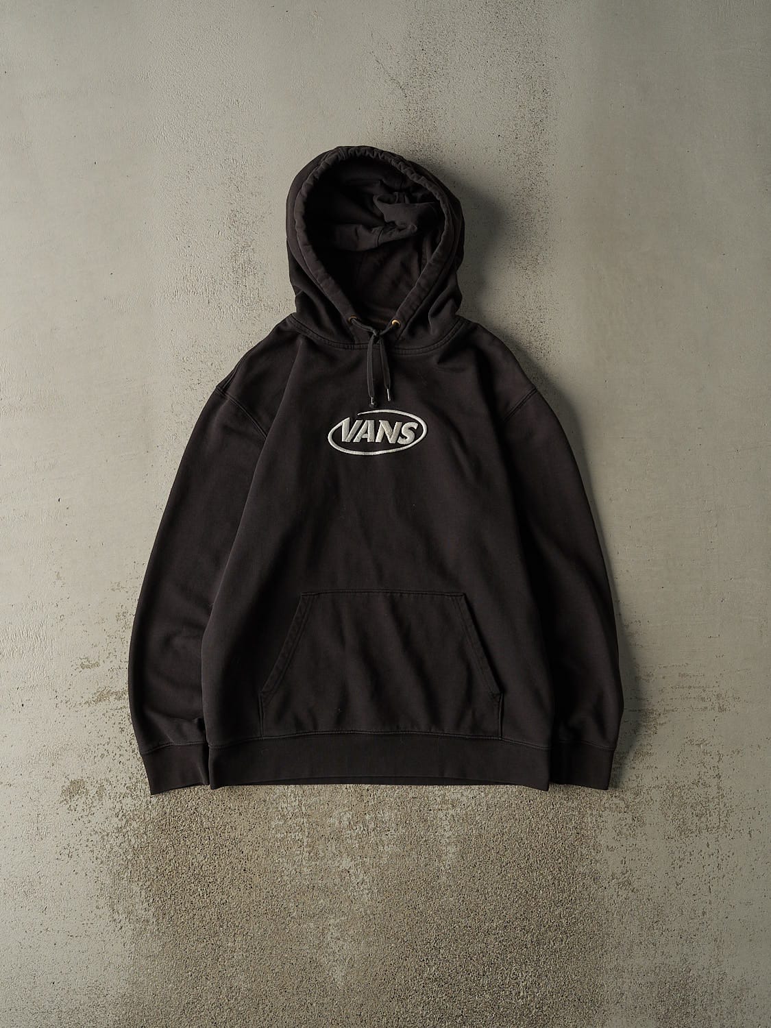 Vintage Y2K Black Vans Embroidered Hoodie (L/XL)