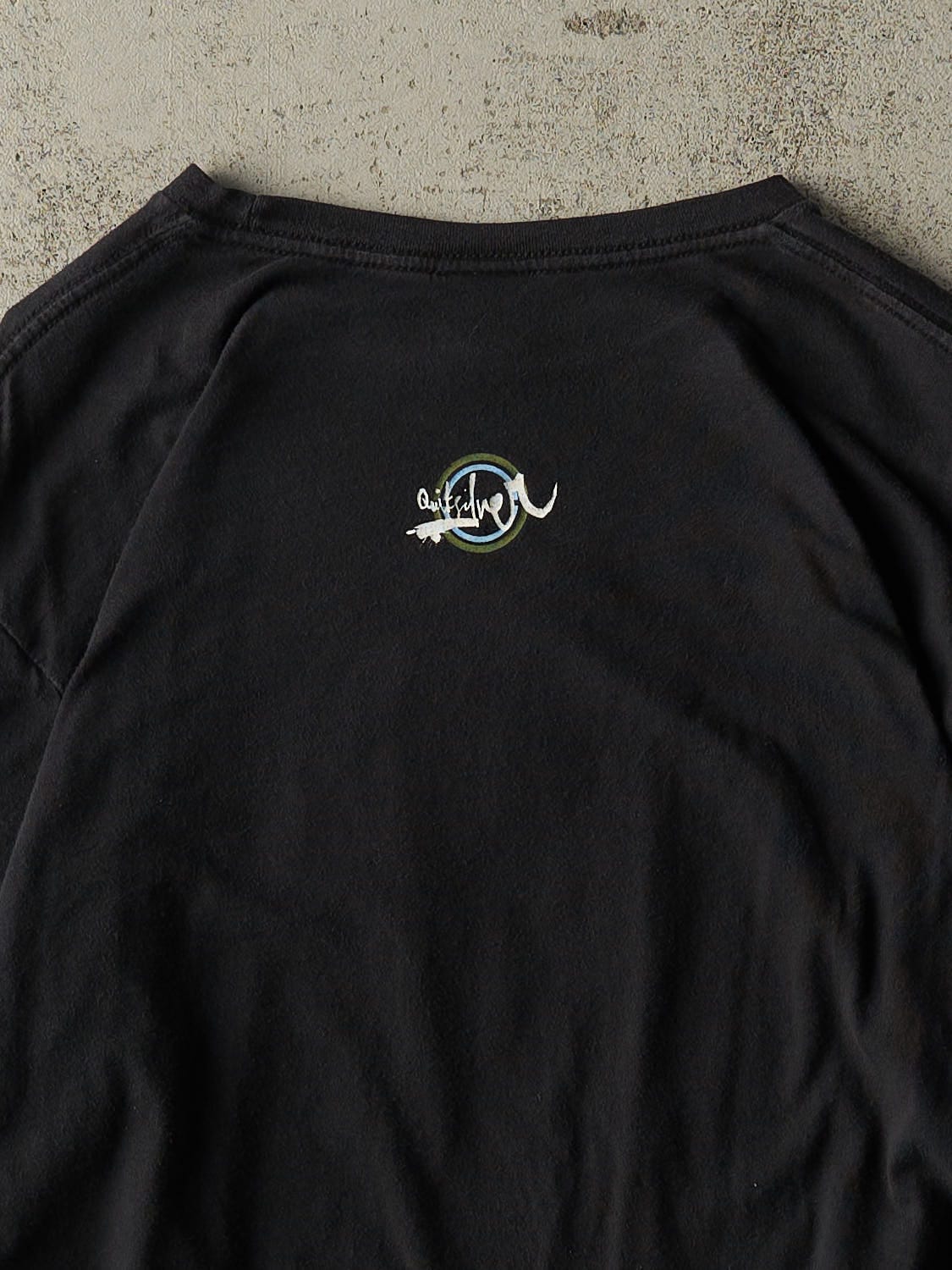 Vintage Y2K Faded Black Quiksilver Double Sleeve Long Sleeve (M/L)