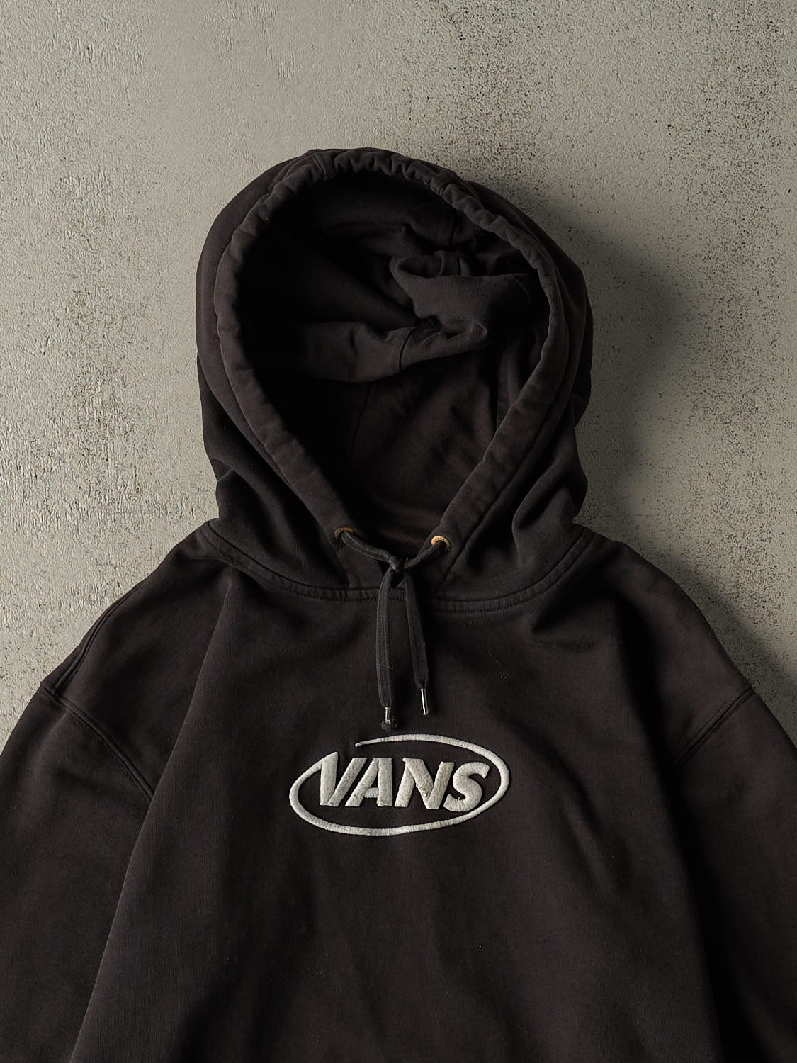 Vintage Y2K Black Vans Embroidered Hoodie (L/XL)