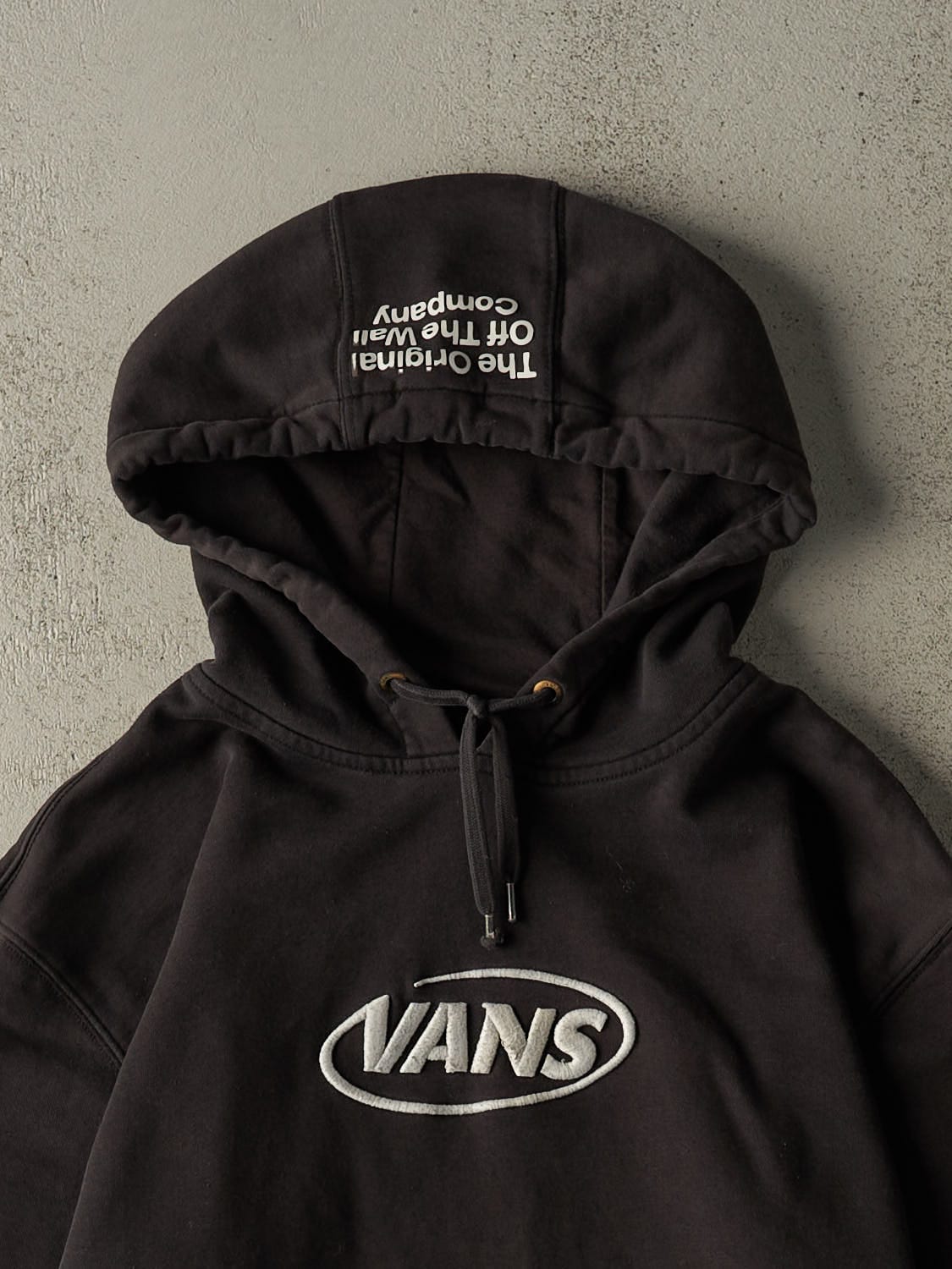 Vintage Y2K Black Vans Embroidered Hoodie (L/XL)
