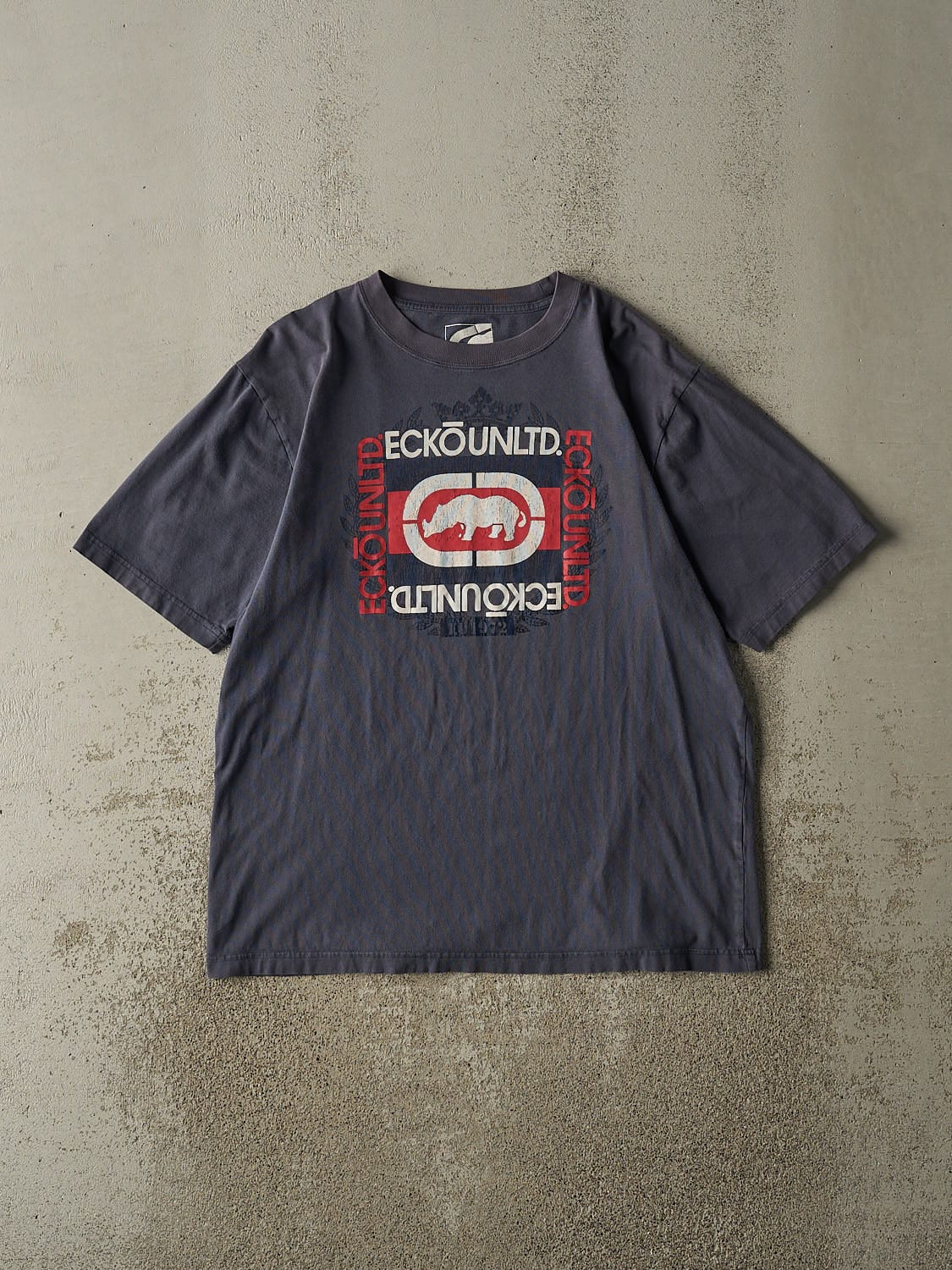 Vintage Y2K Navy Blue Ecko Tee (L)