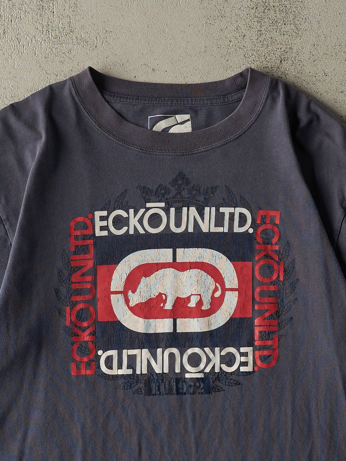 Vintage Y2K Navy Blue Ecko Tee (L)