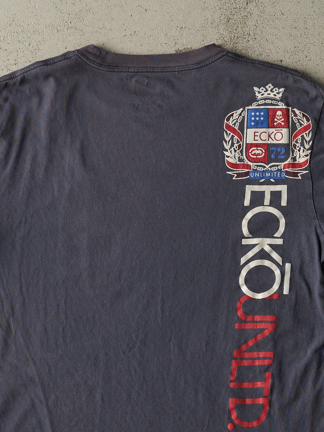 Vintage Y2K Navy Blue Ecko Tee (L)