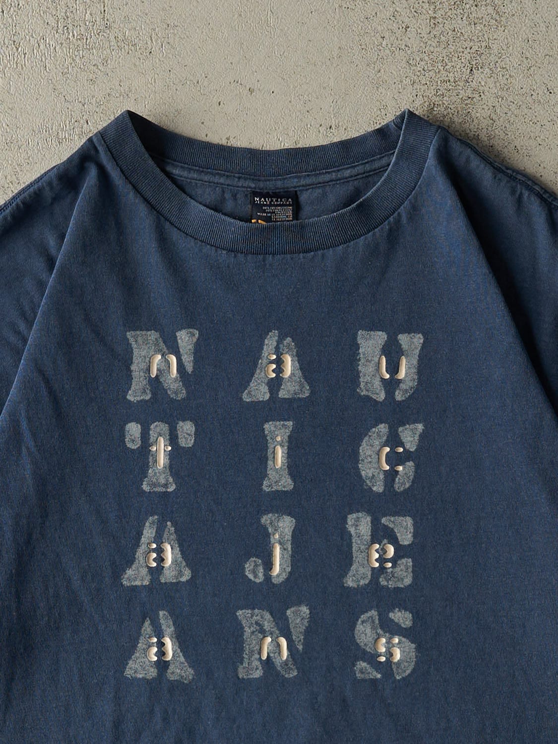 Vintage Y2K Blue Nautica Jeans Tee (L/XL)