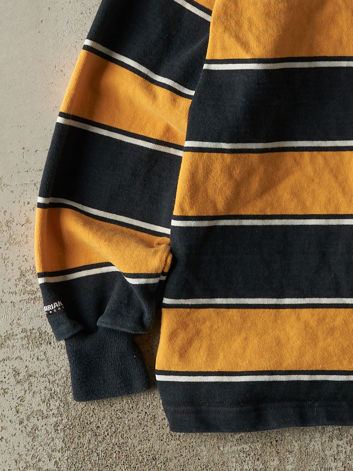 Vintage Y2K Yellow & Black Rugby Long Sleeve (M/L)
