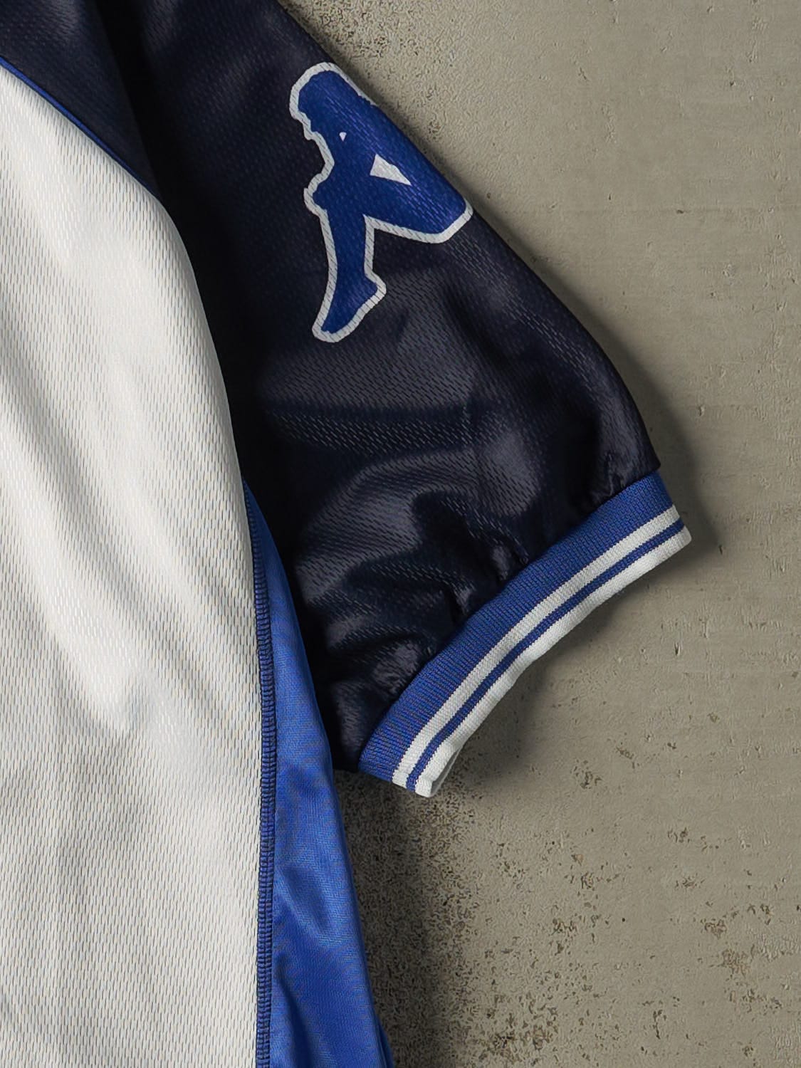 Vintage Y2K White & Blue Kappa Jersey (L/XL)