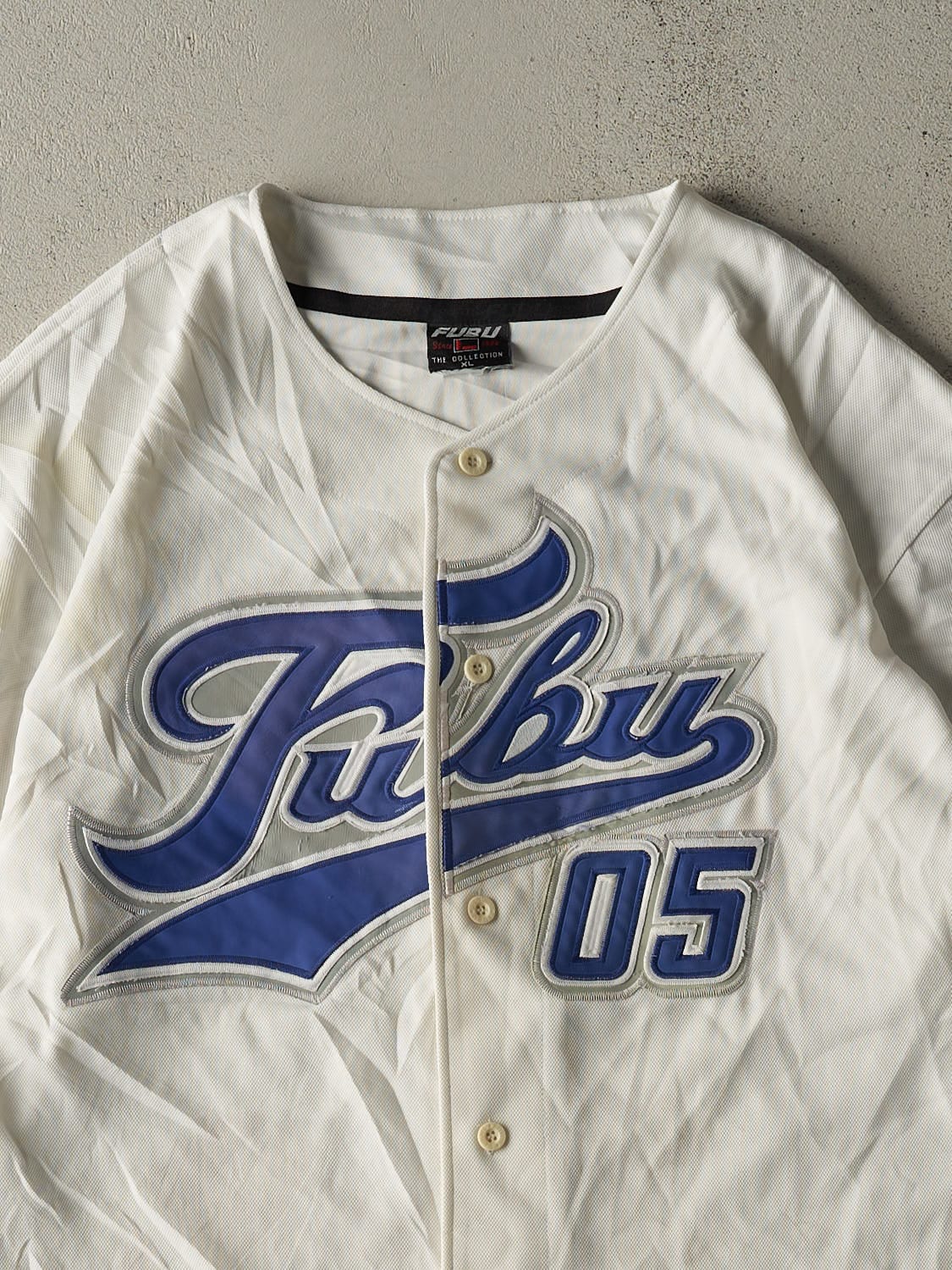 Vintage Y2K White Fubu Baseball Jersey (XXL/XXXL)