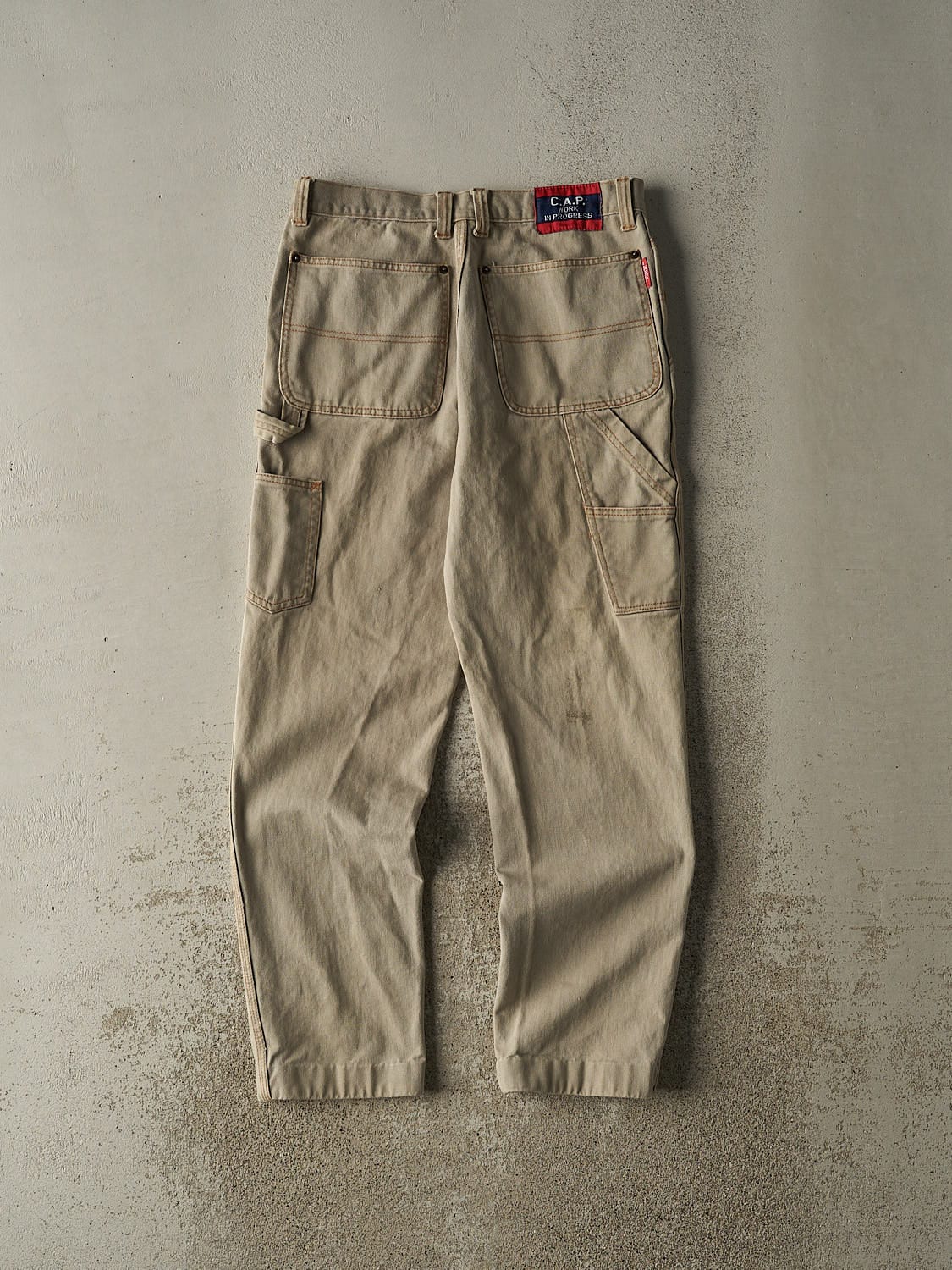 Vintage Y2K Beige C.A.P. Carpenter Pants (31x30)