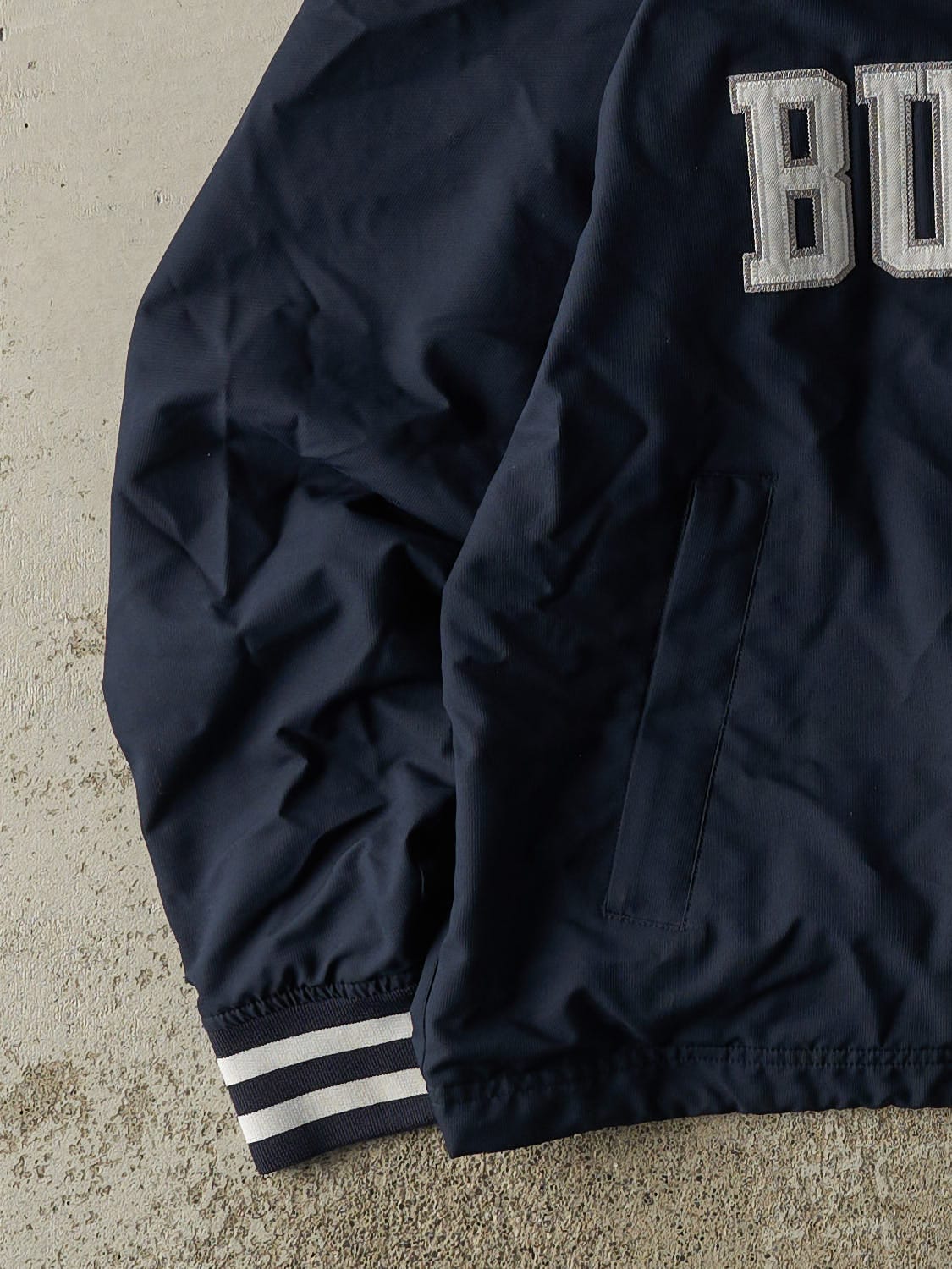Vintage Y2K Navy Blue Champion Butler Quarter Zip Windbreaker Jacket (L)