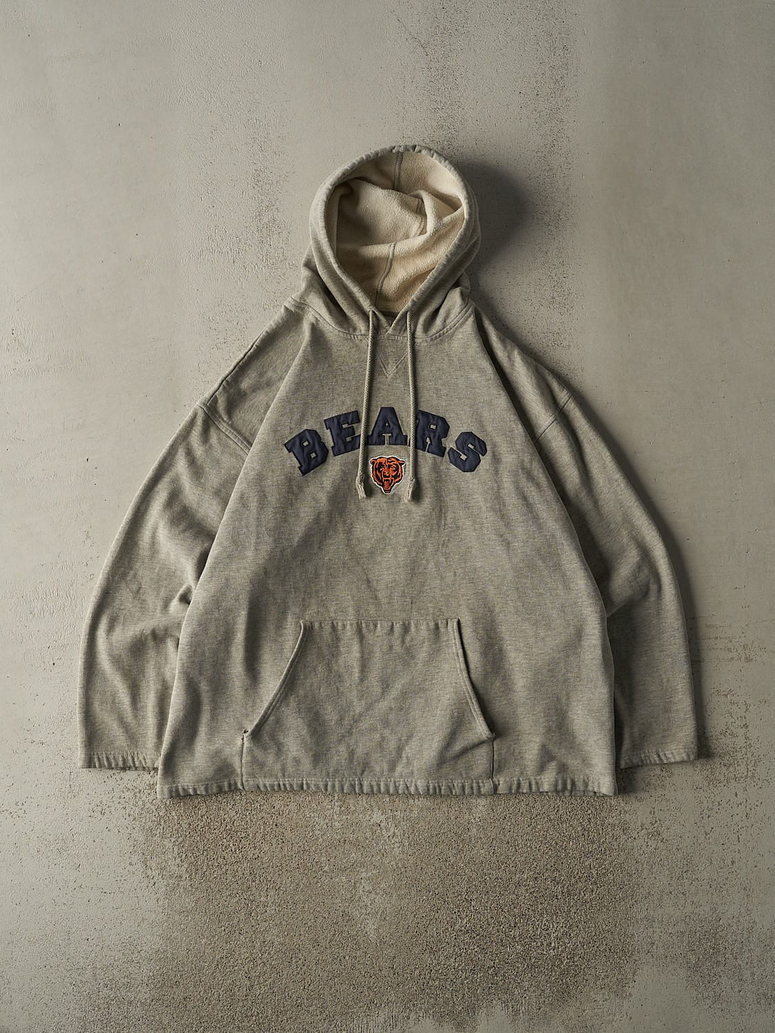 Vintage 90s Grey Chicago Bears Embroidered Hoodie (XXL/XXXL)