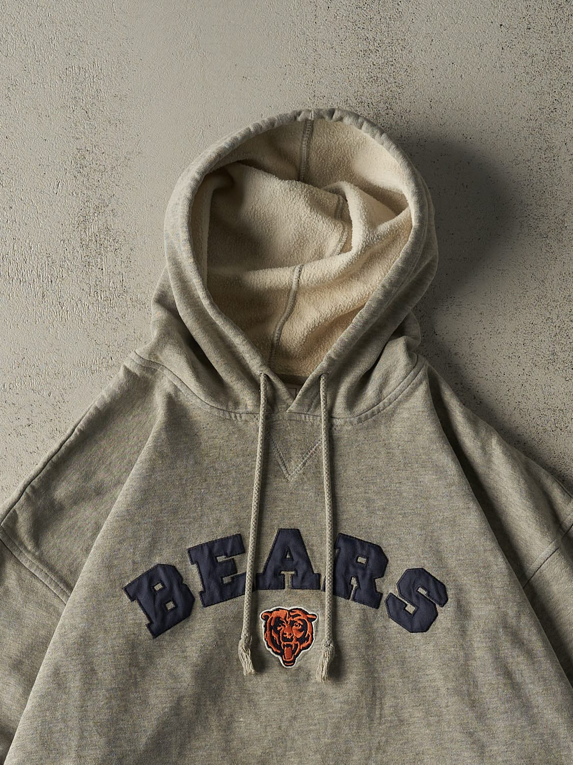 Vintage 90s Grey Chicago Bears Embroidered Hoodie (XXL/XXXL)