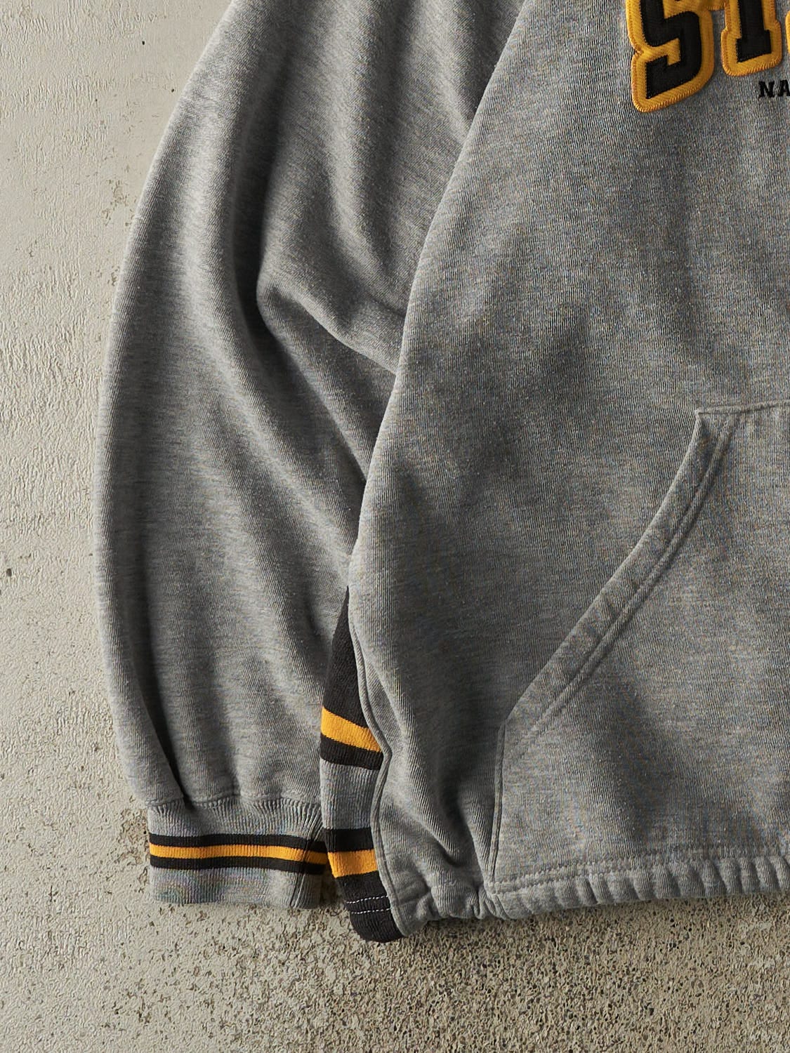 Vintage Y2K Grey Pittsburgh Steelers Quarter Zip Hoodie (XL/XXL)