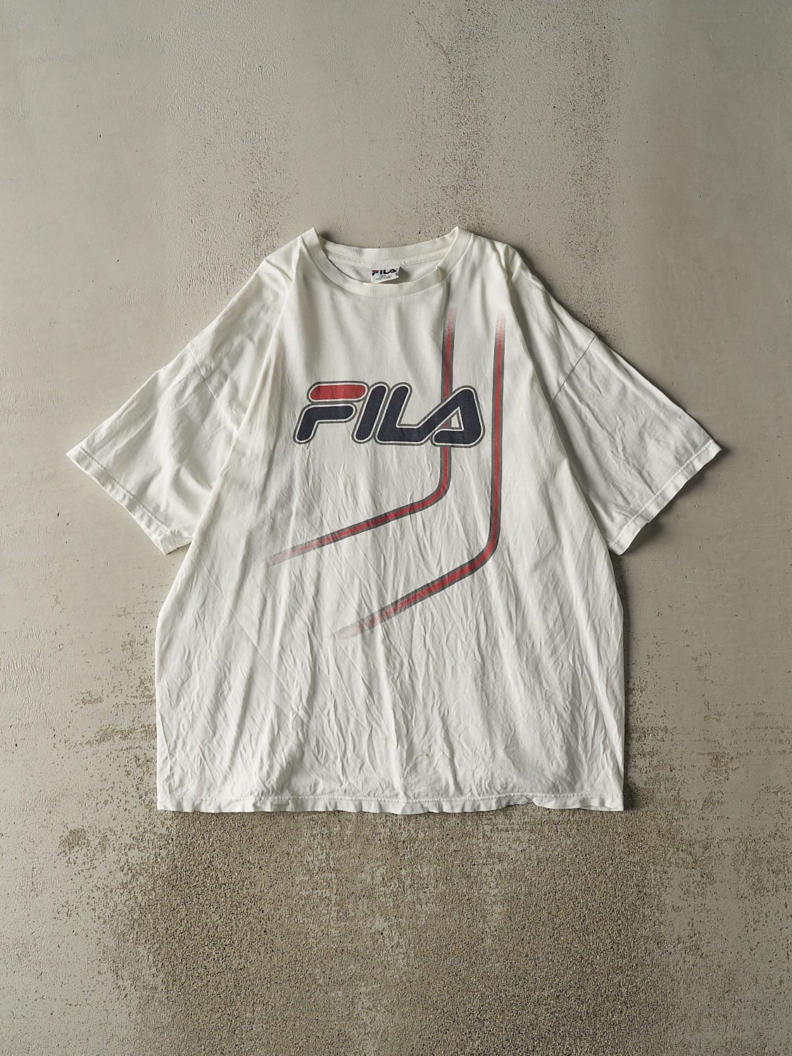 Vintage 90s White Fila Tee (XL)
