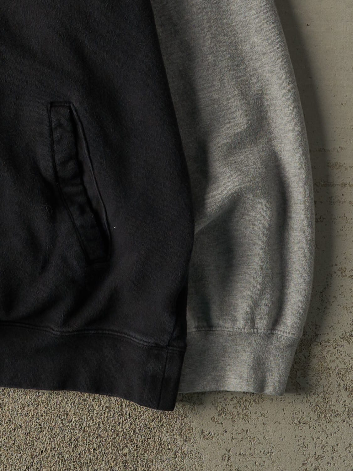 Vintage Y2K Black & Grey Fox Racing Embroidered Zip Up Hoodie (XL)