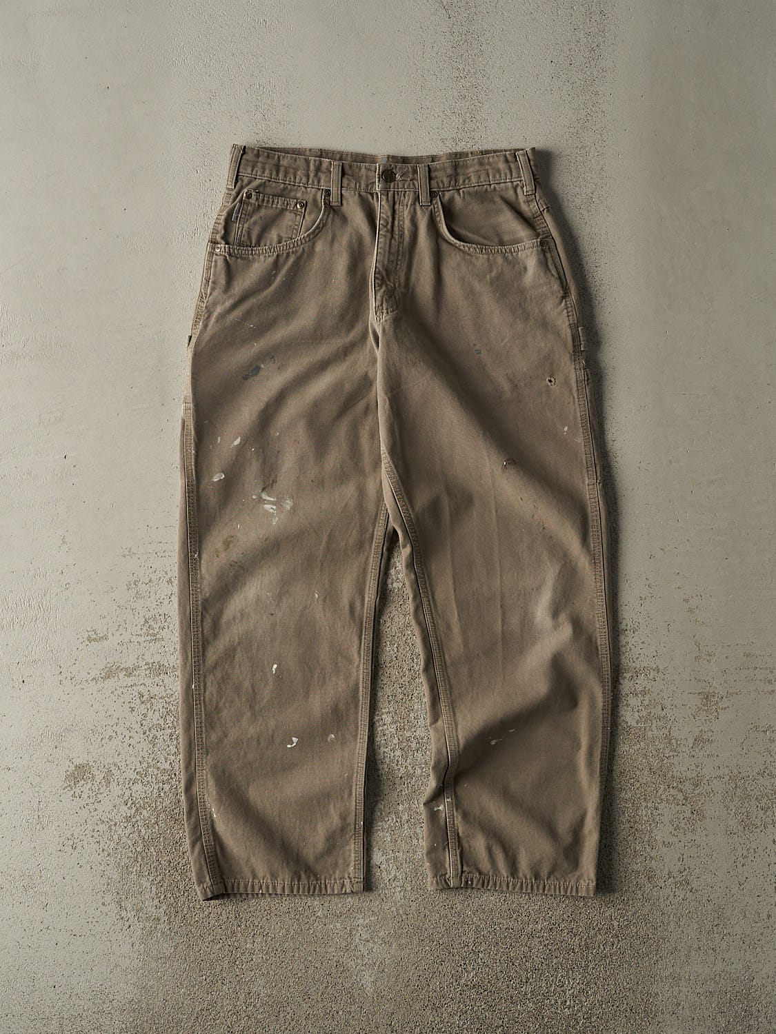 Vintage Y2K Sun Faded Brown Carhartt Carpenter Pants (33x29.5)