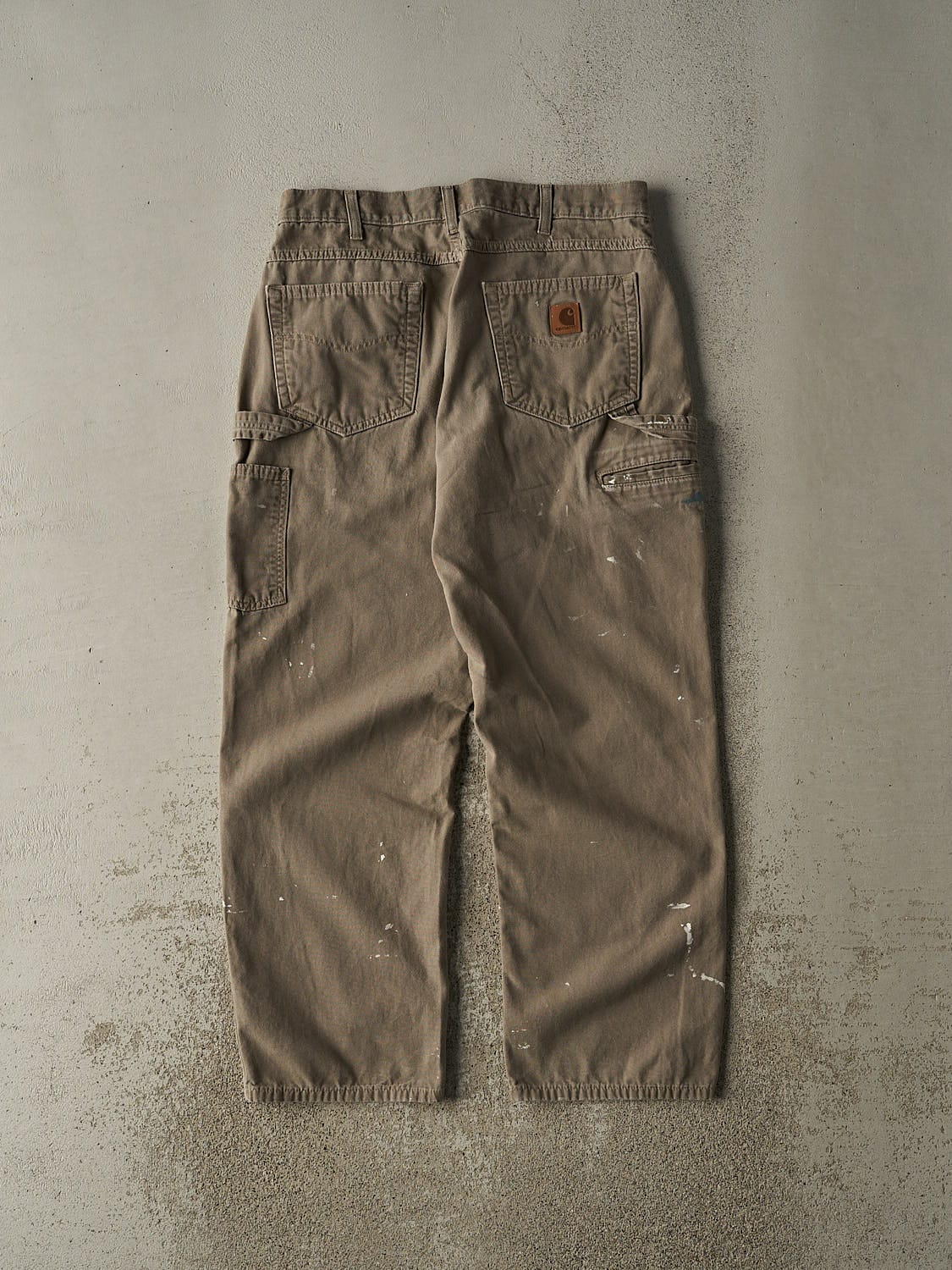Vintage Y2K Sun Faded Brown Carhartt Carpenter Pants (33x29.5)
