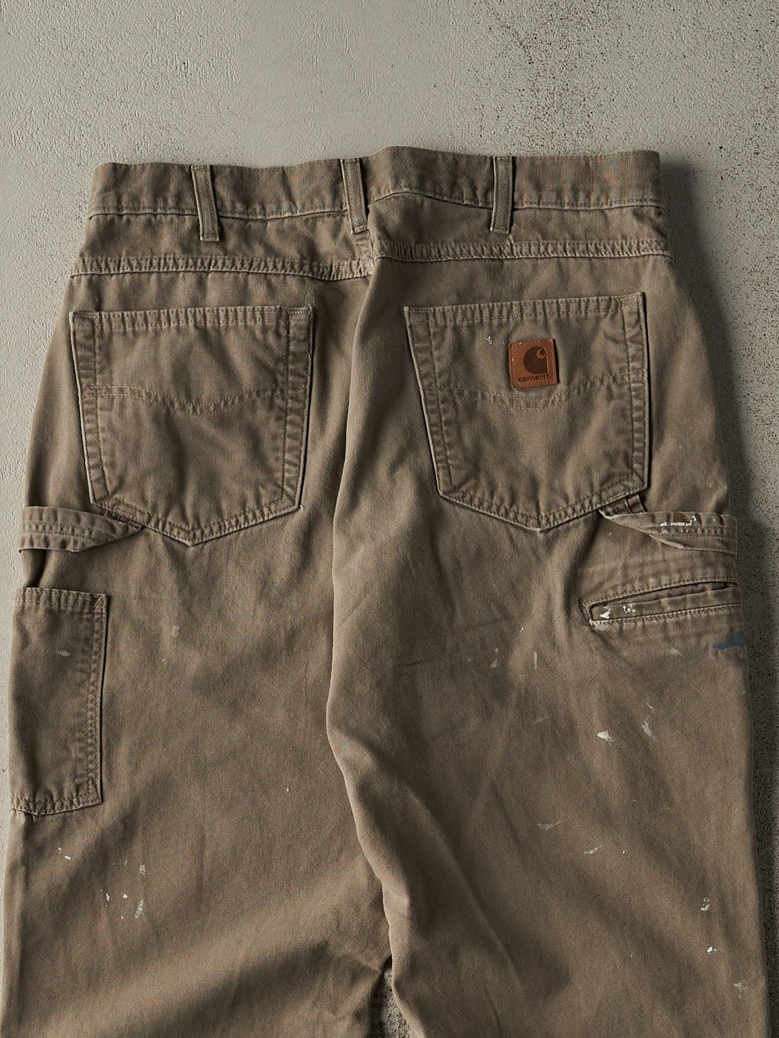 Vintage Y2K Sun Faded Brown Carhartt Carpenter Pants (33x29.5)