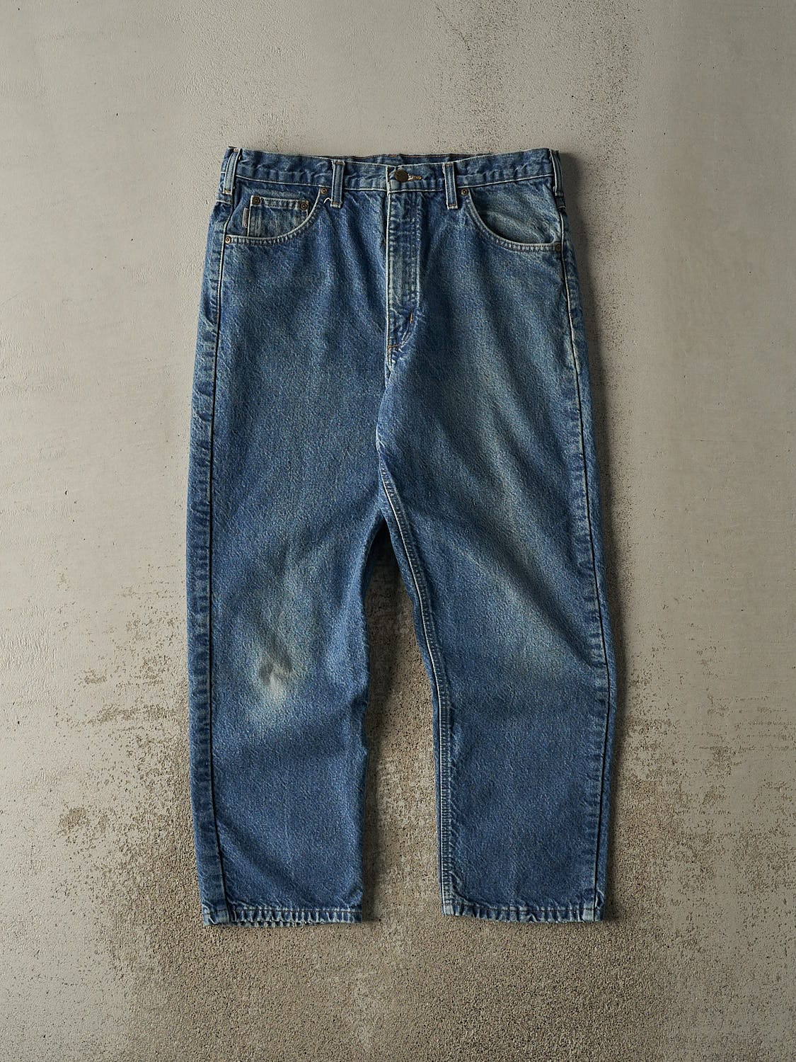 Vintage 90s Mid Wash Carhartt Flannel Lined Jeans (35x29)