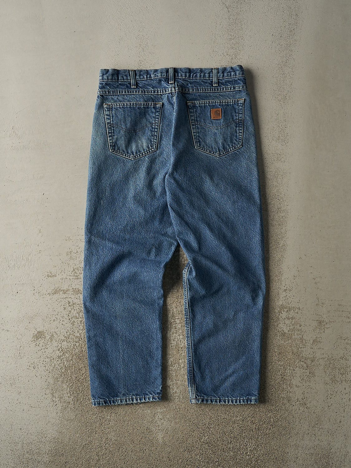 Vintage 90s Mid Wash Carhartt Flannel Lined Jeans (35x29)