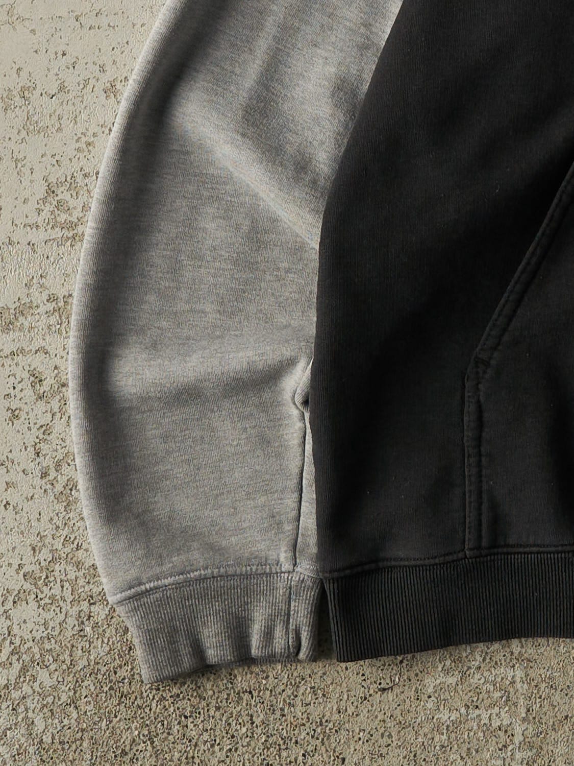 Vintage Y2K Black & Grey Ocean Pacific Quarter Zip Hoodie (M)