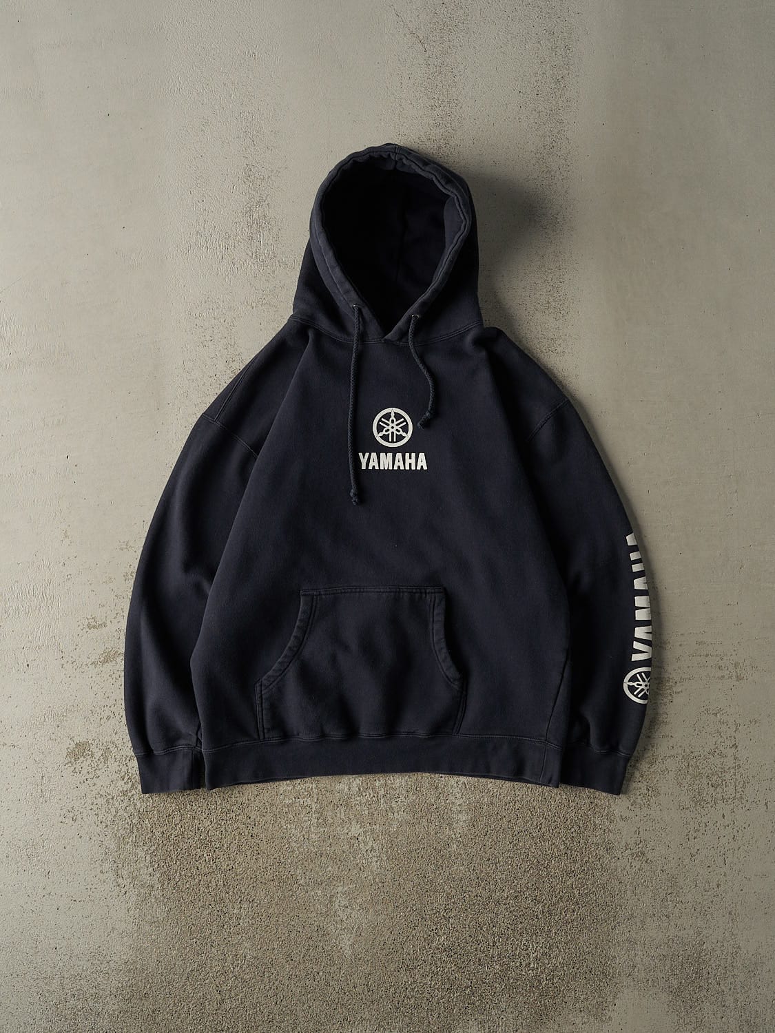 Vintage Y2K Navy Blue Yamaha Racing Hoodie (L/XL)