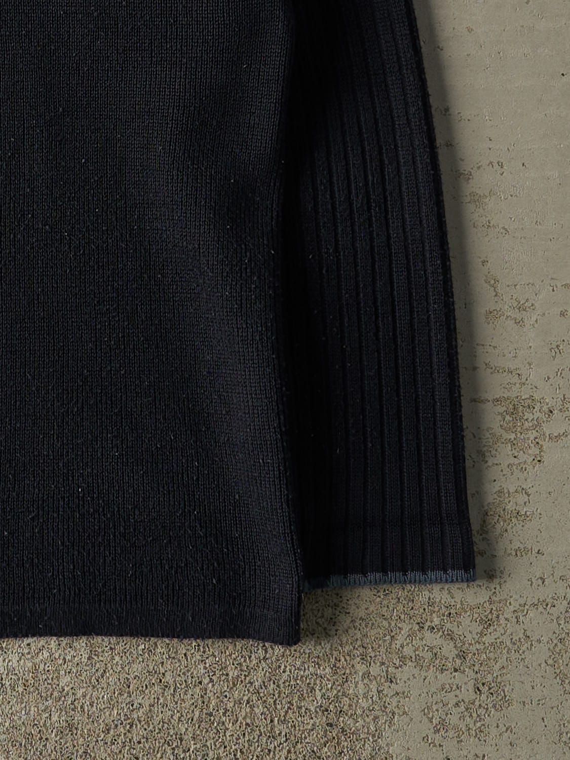 Vintage Y2K Navy Blue Navy Crew Thermal Knit (L/XL)