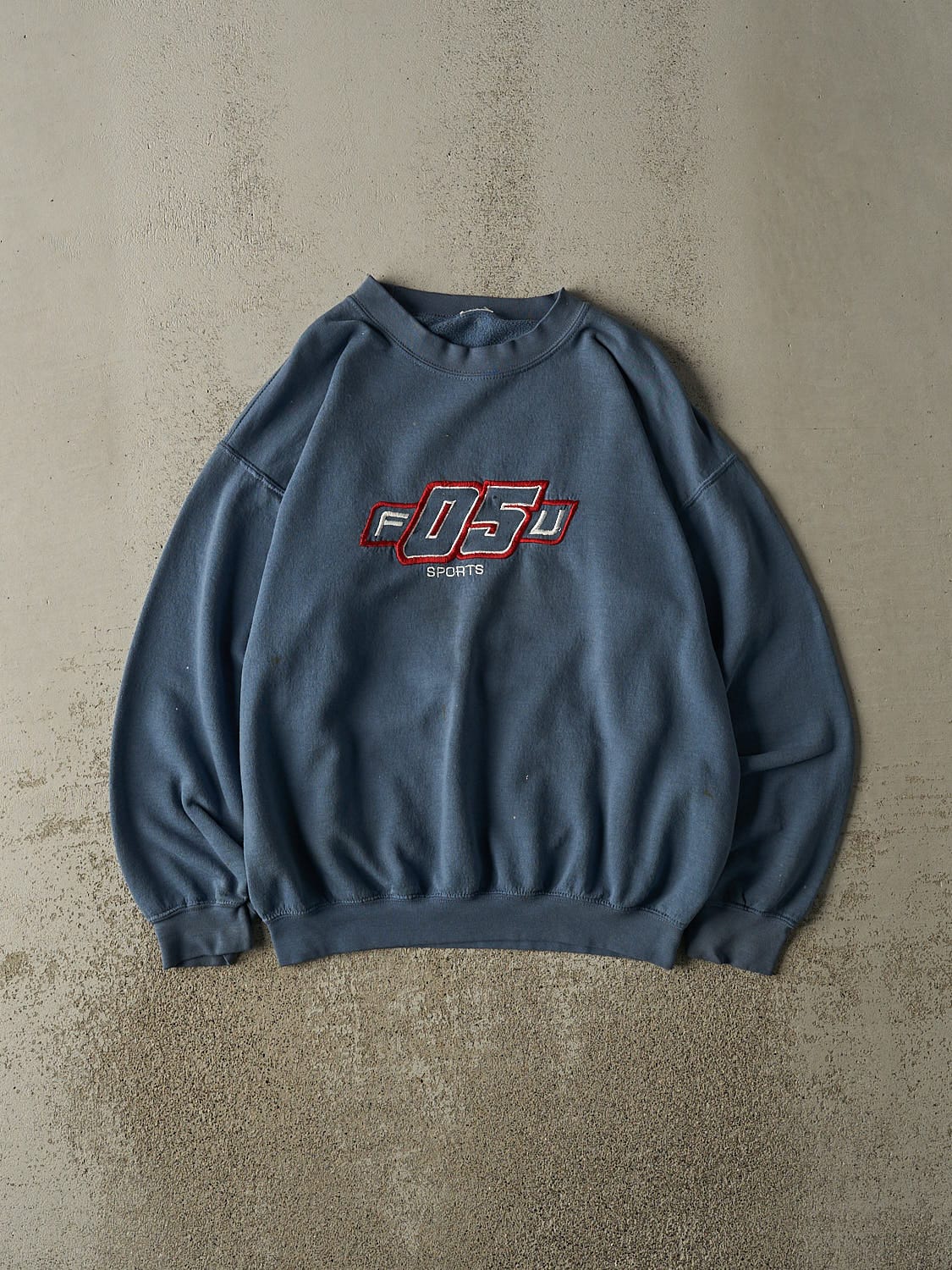 Vintage Y2K Slate Blue Fubu Embroidered Crewneck (M/L)