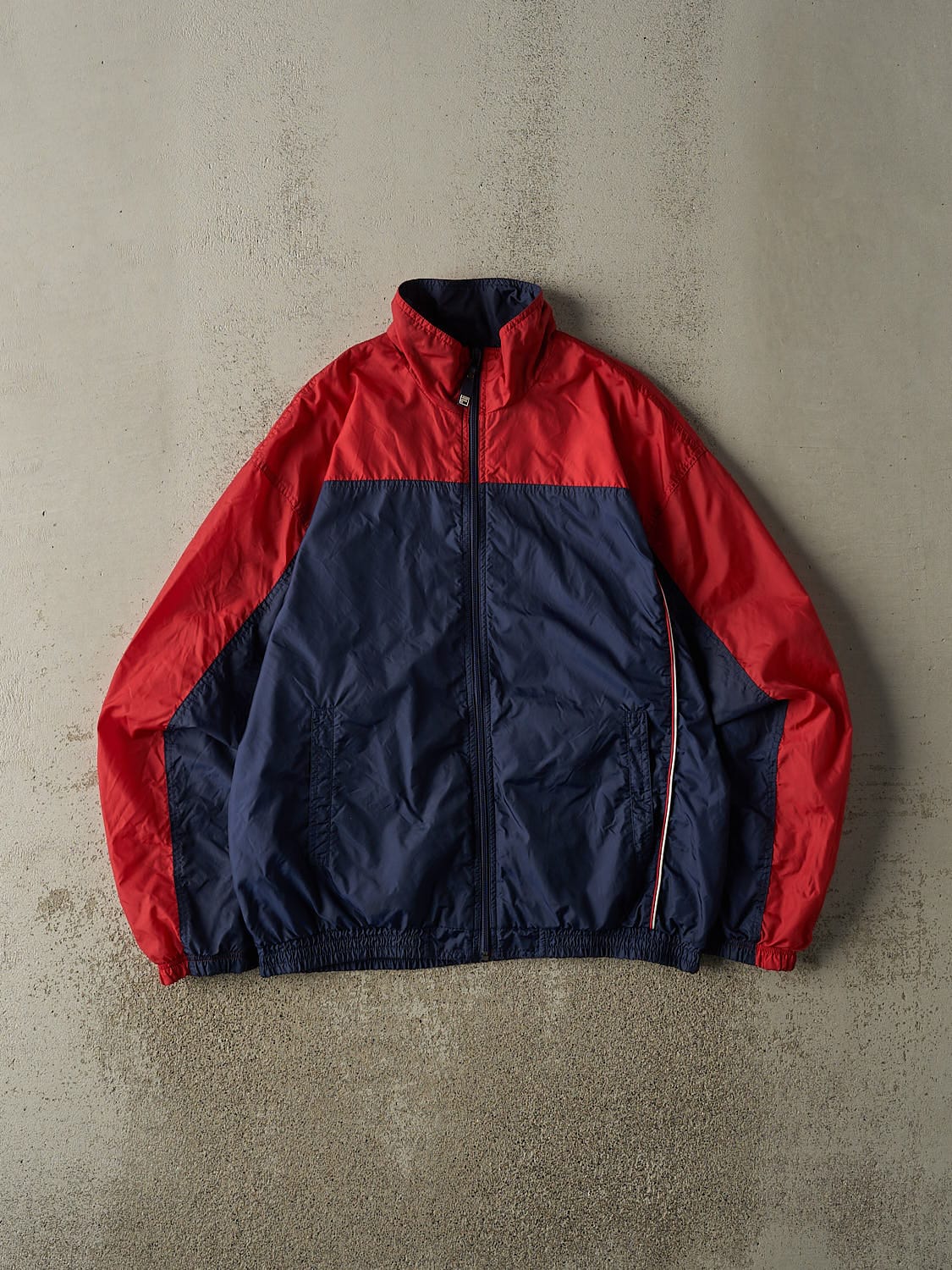 Vintage Y2K Navy Blue & Red Fila Windbreaker Jacket (M/L)