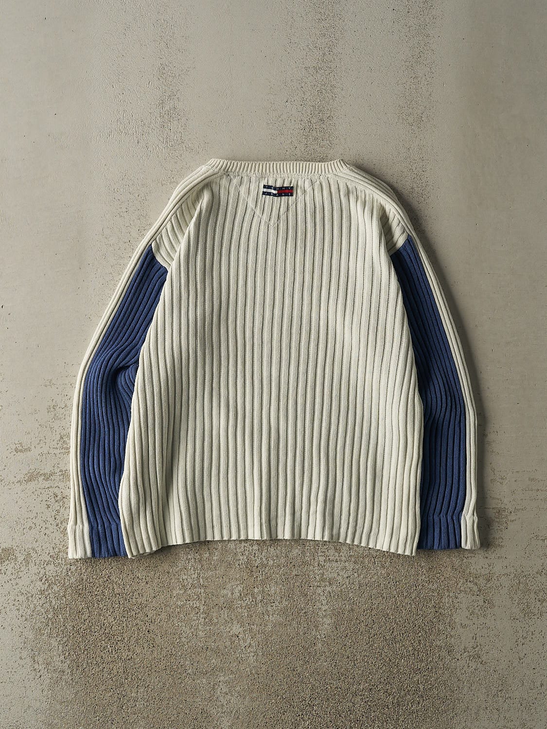 Vintage Y2K Blue & White Tommy Jeans Knit (M/L)