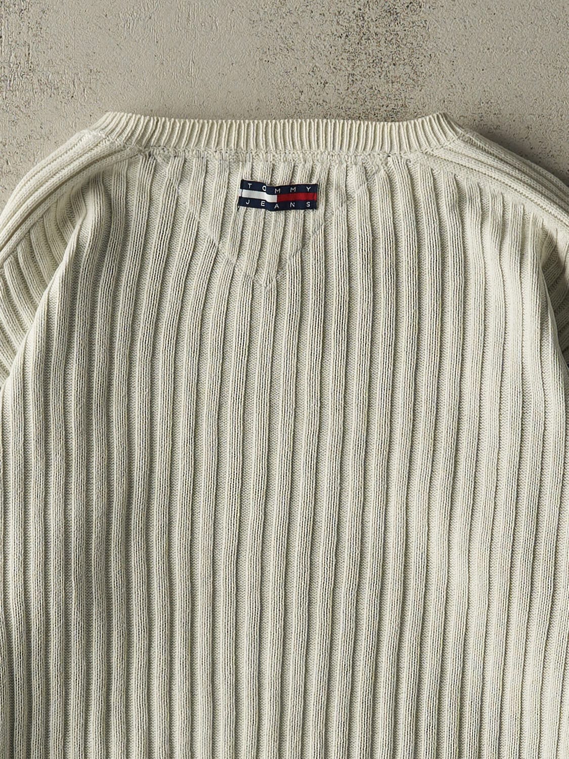 Vintage Y2K Blue & White Tommy Jeans Knit (M/L)