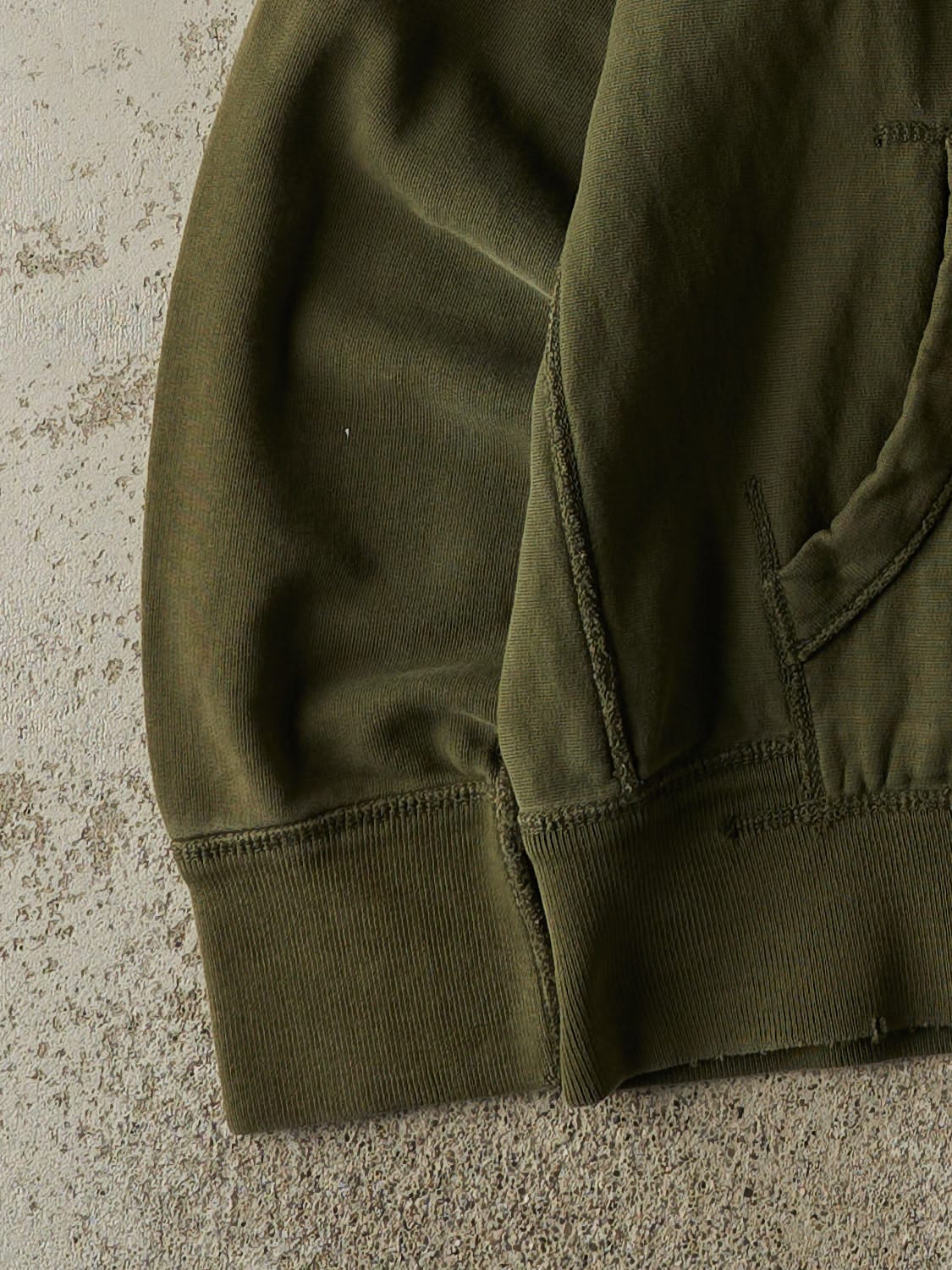 Vintage Y2K Green American Eagle Embroidered Zip Up Hoodie (M/L)