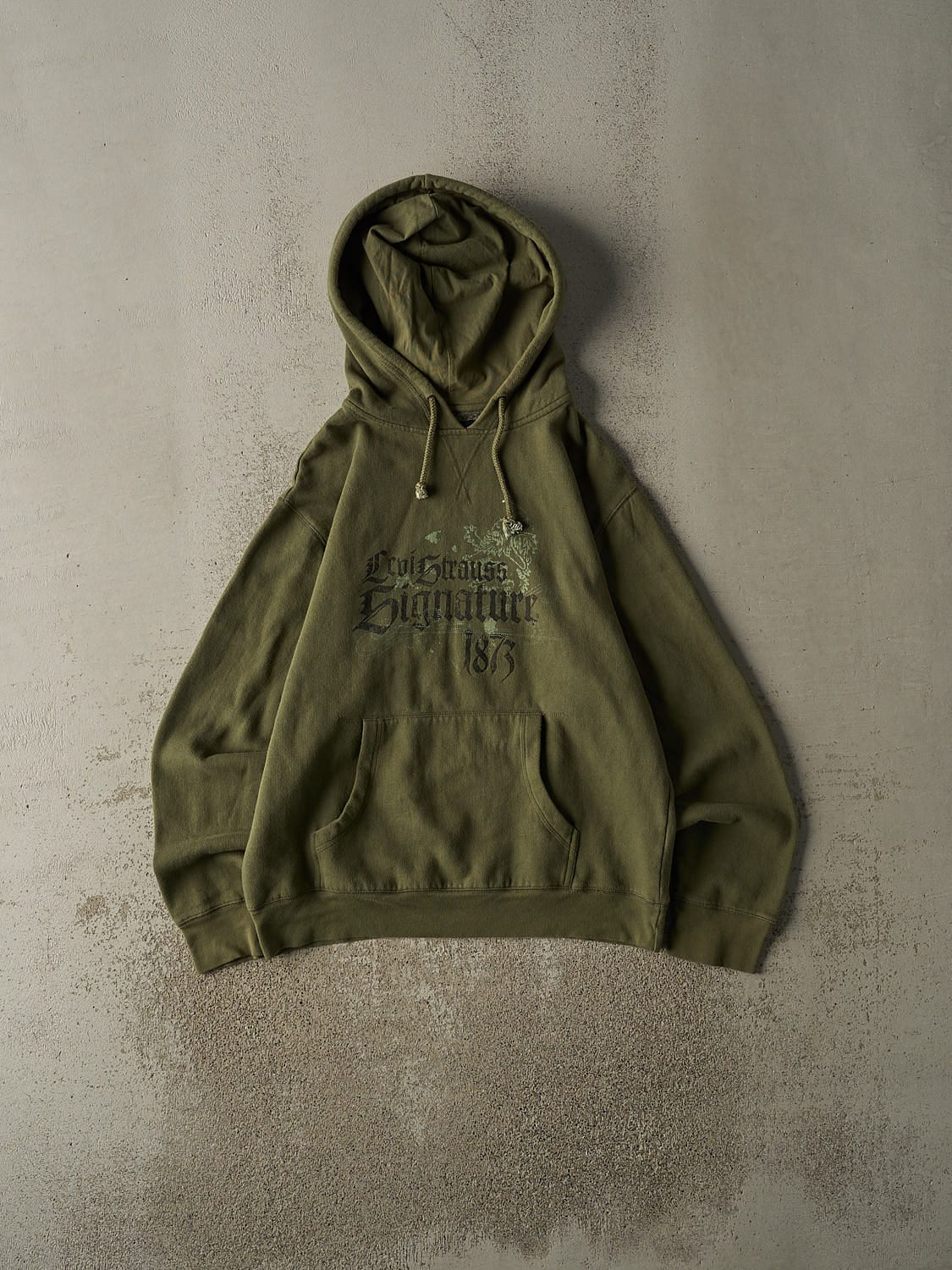 Vintage Y2K Green Levi's Signature Hoodie (M/L)