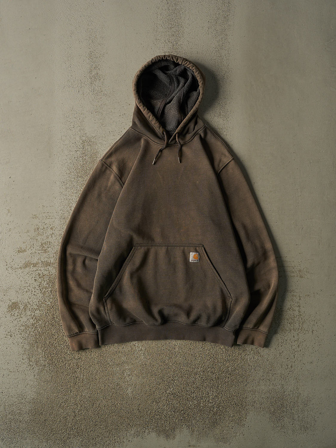 Vintage Y2K Sun Faded Grey Carhartt Hoodie (L/XL)