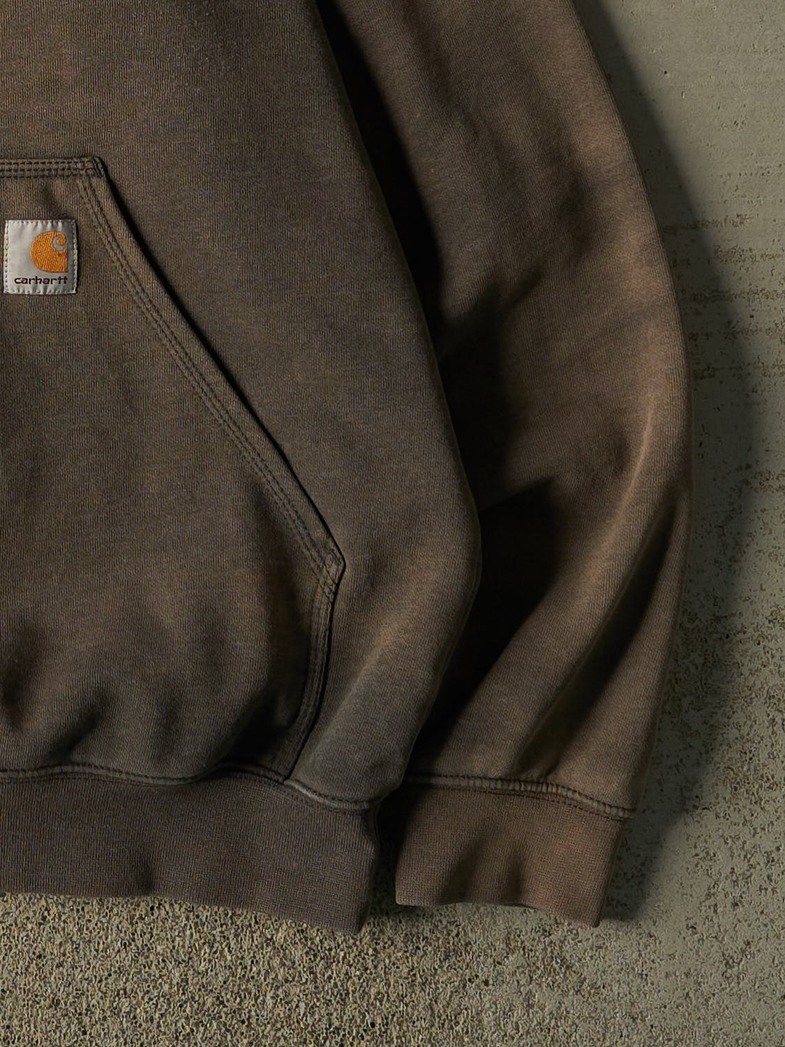 Vintage Y2K Sun Faded Grey Carhartt Hoodie (L/XL)