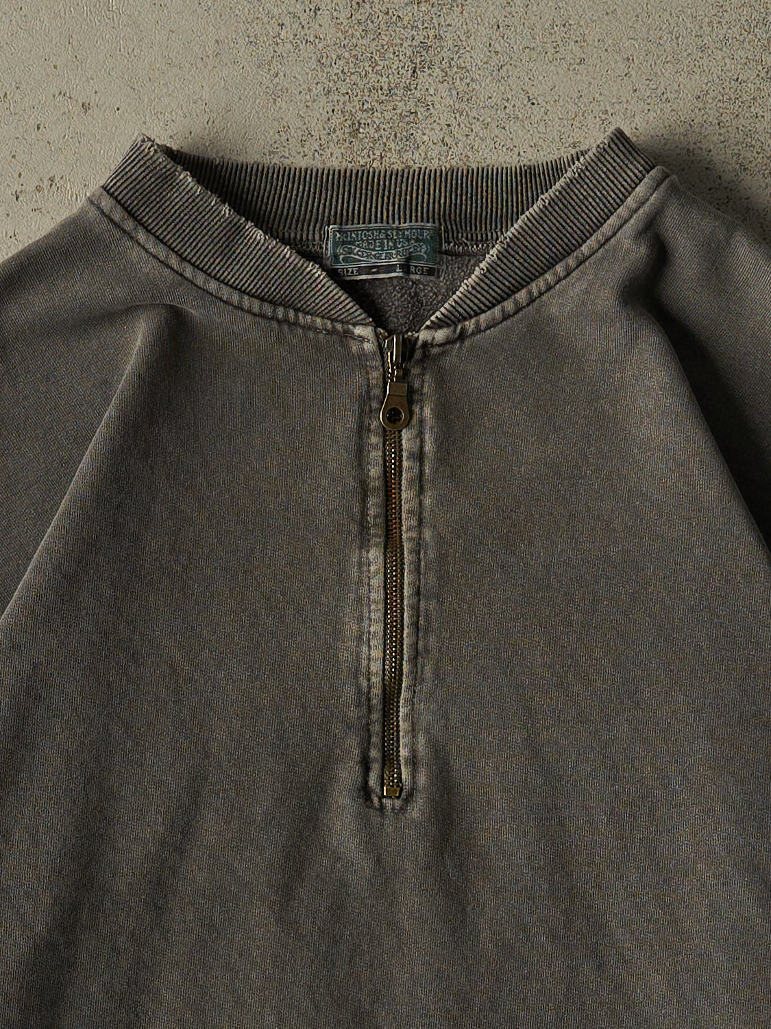 Vintage 90s Grey Quarter Zip Sweater (L/XL)