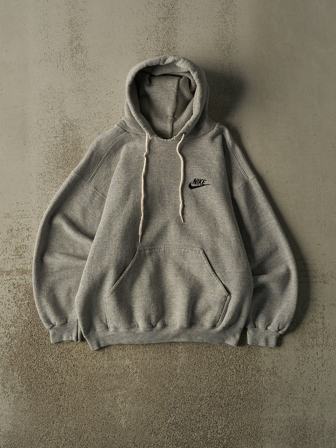 Vintage 90s Grey Nike Embroidered Logo Hoodie (M)