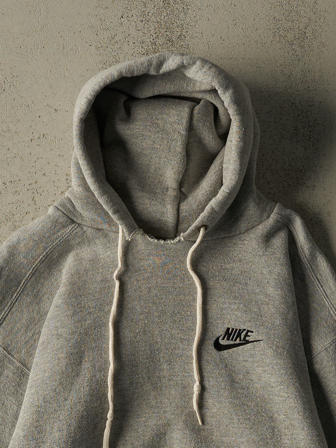 Vintage 90s Grey Nike Embroidered Logo Hoodie (M)