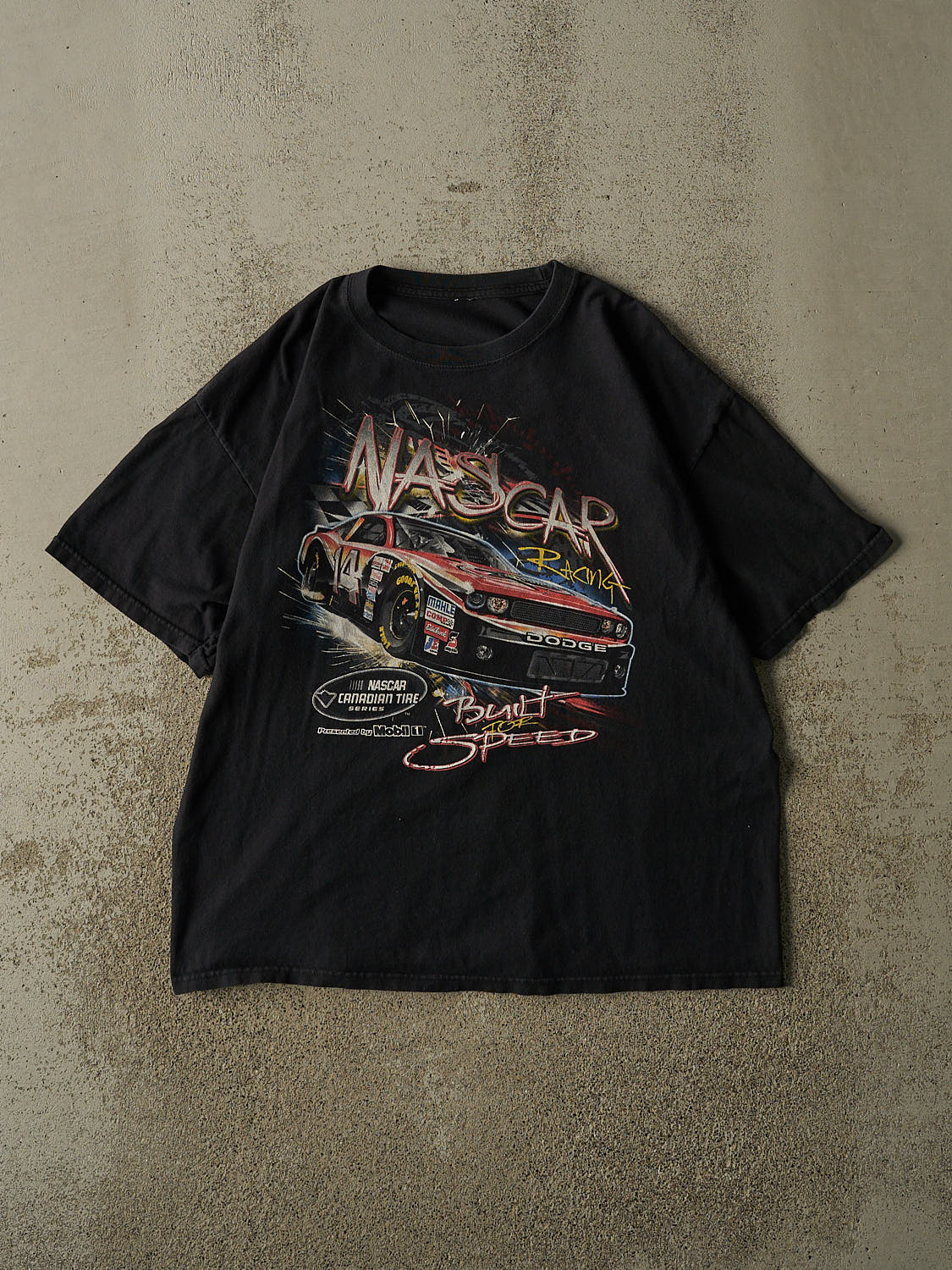 Vintage 14' Faded Black Nascar Racing Tee (M/L)