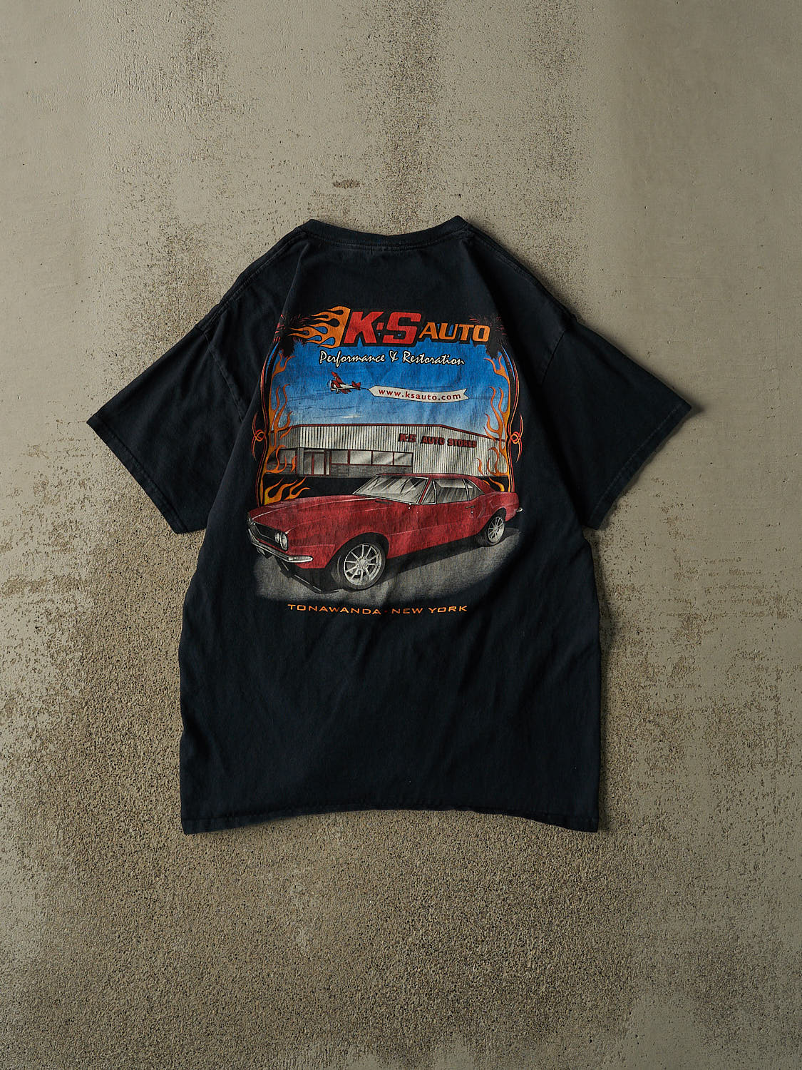 Vintage Y2K Black KS Auto Tee (M)