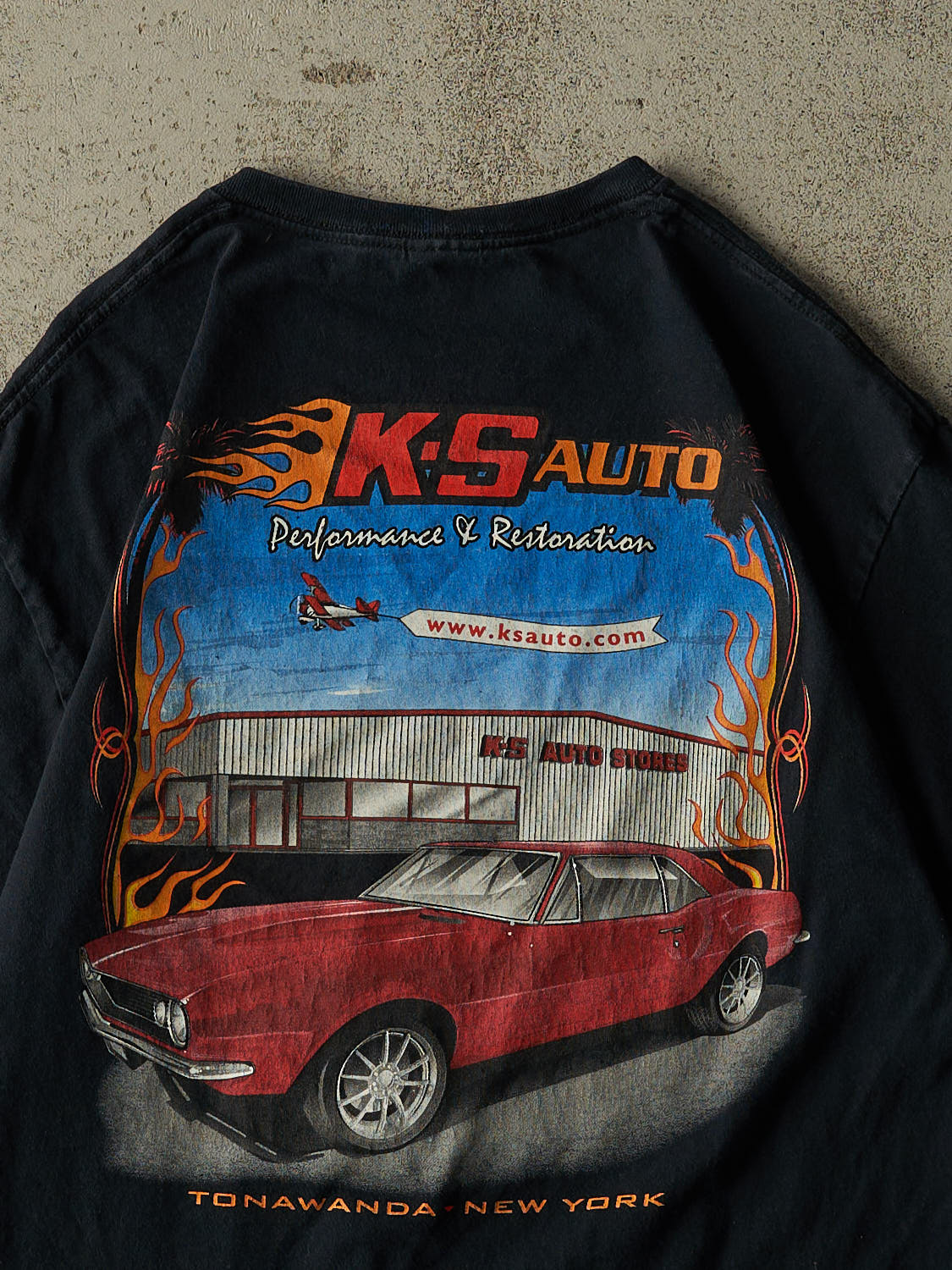 Vintage Y2K Black KS Auto Tee (M)