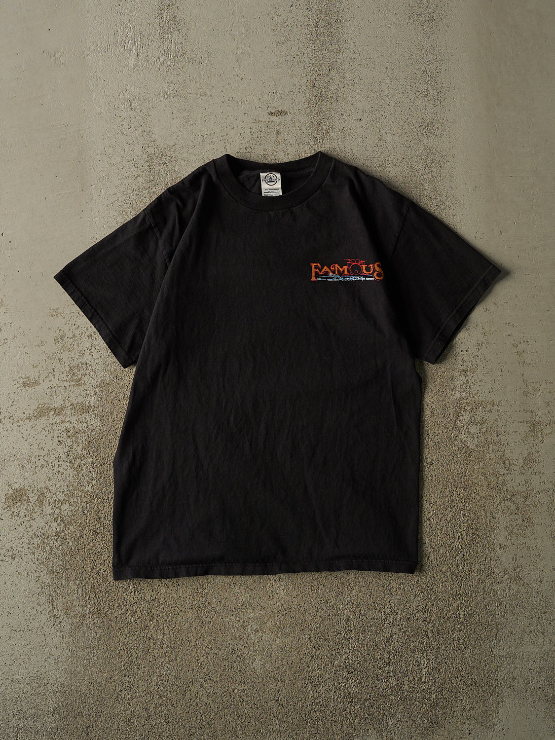 Vintage Y2K Black Famous Drums Tee (M/L)