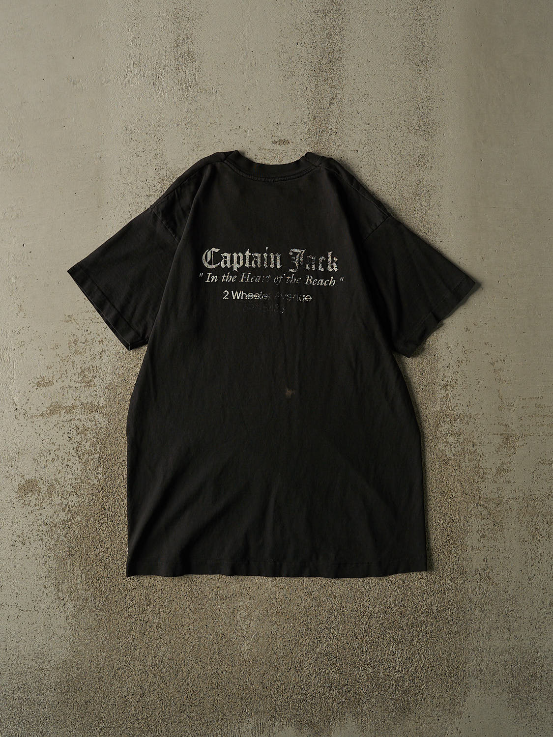 Vintage 90s Black Captain Jack Dart Team Single Stitch Tee (L)