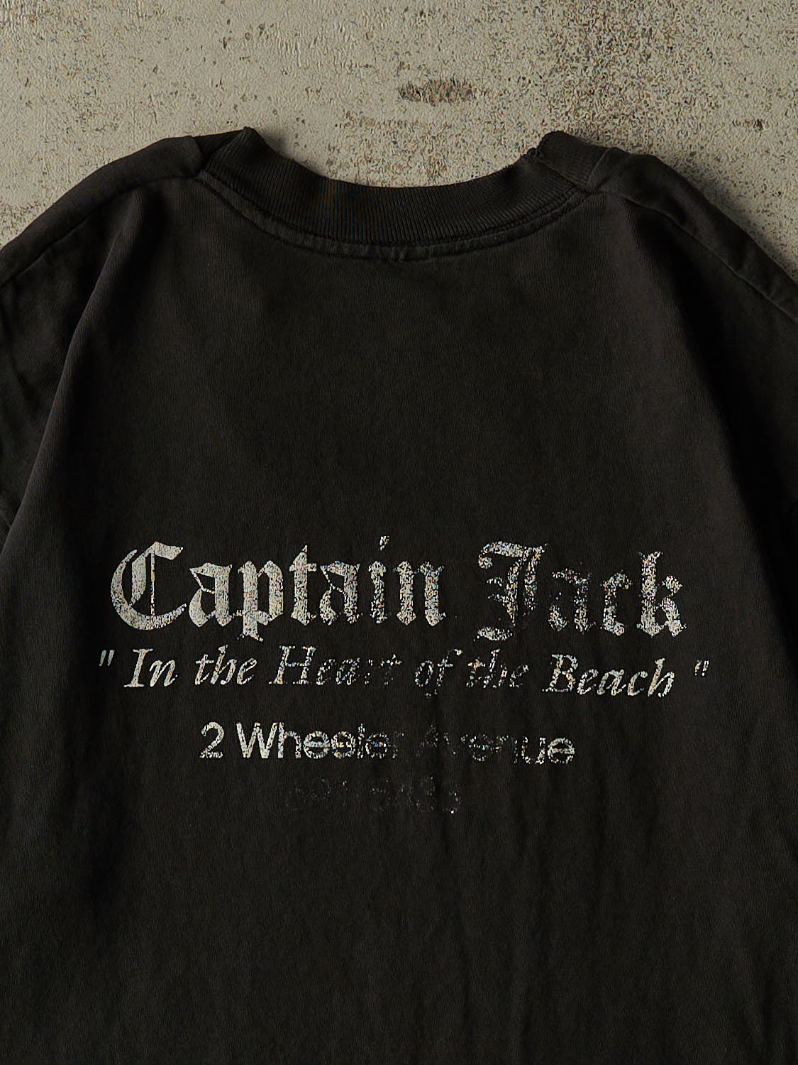 Vintage 90s Black Captain Jack Dart Team Single Stitch Tee (L)