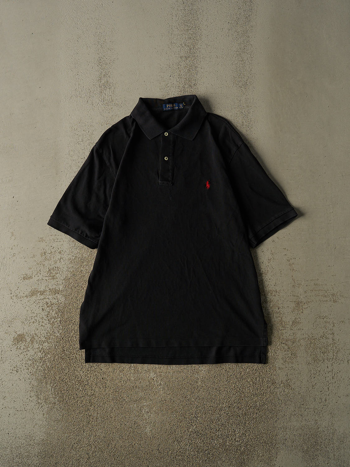 Vintage Y2K Black Polo Quarter Button Tee (L/XL)